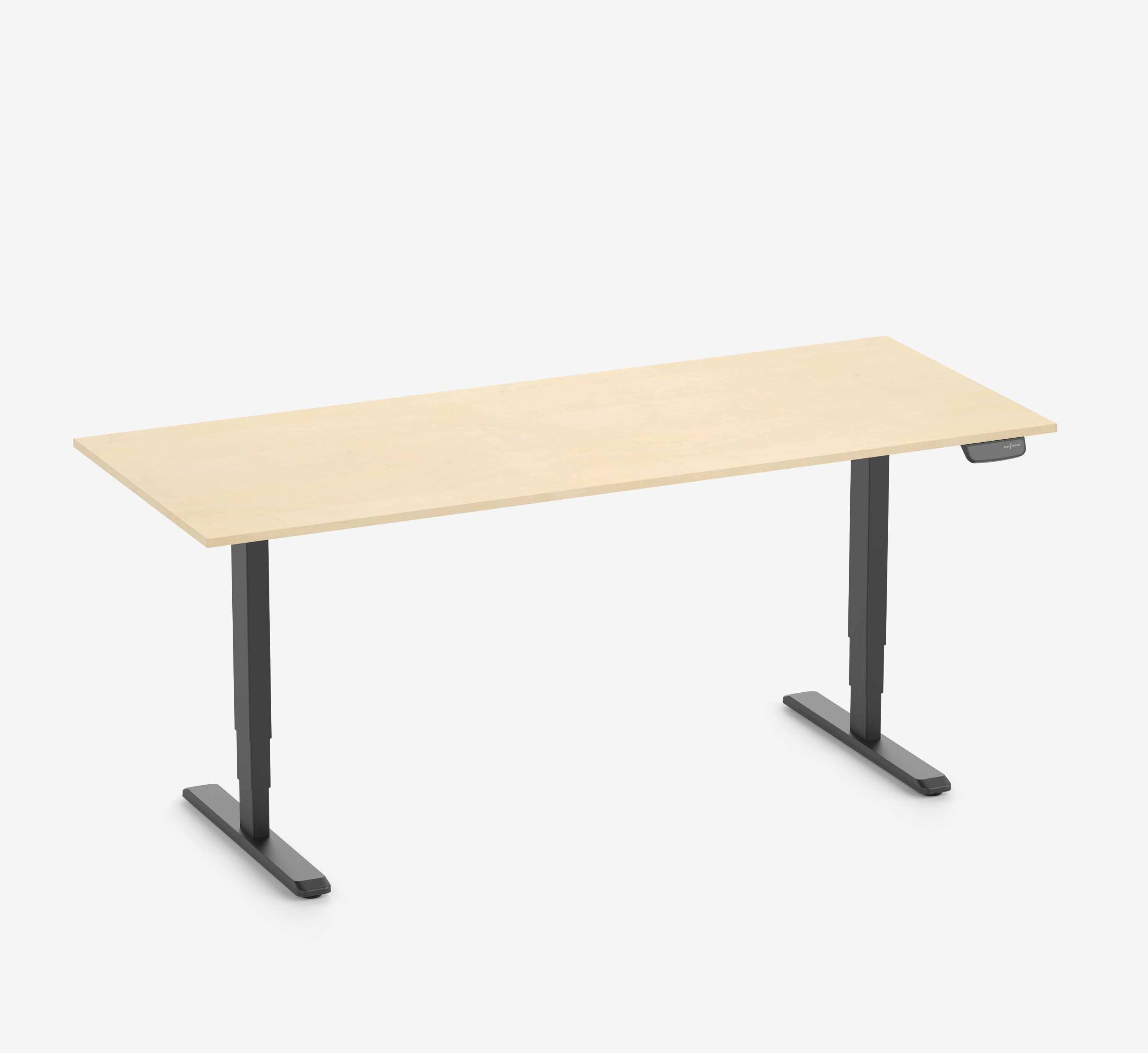 PRIMUS Schreibtisch Schwarz Birke 200 x 80 x 25 mm