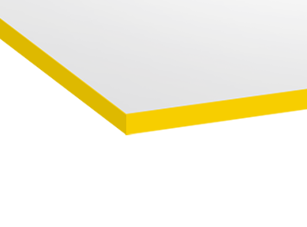 Primus Gamingschreibtisch Rechteck, Weiß Klassik Yellow Cab 140x80