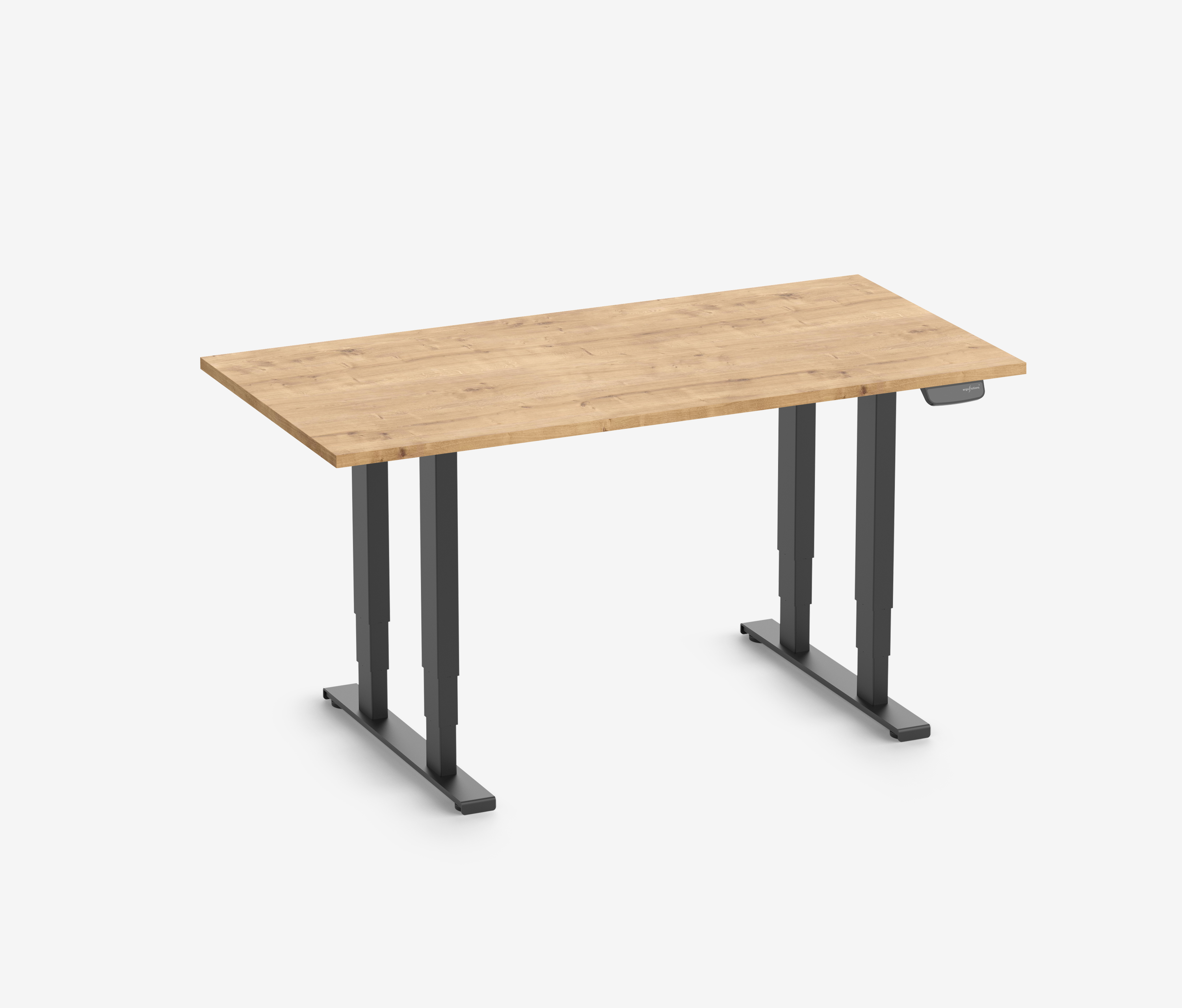 Schwerlasttisch mit Melaminplatte, 160x80 Eiche Schwarz