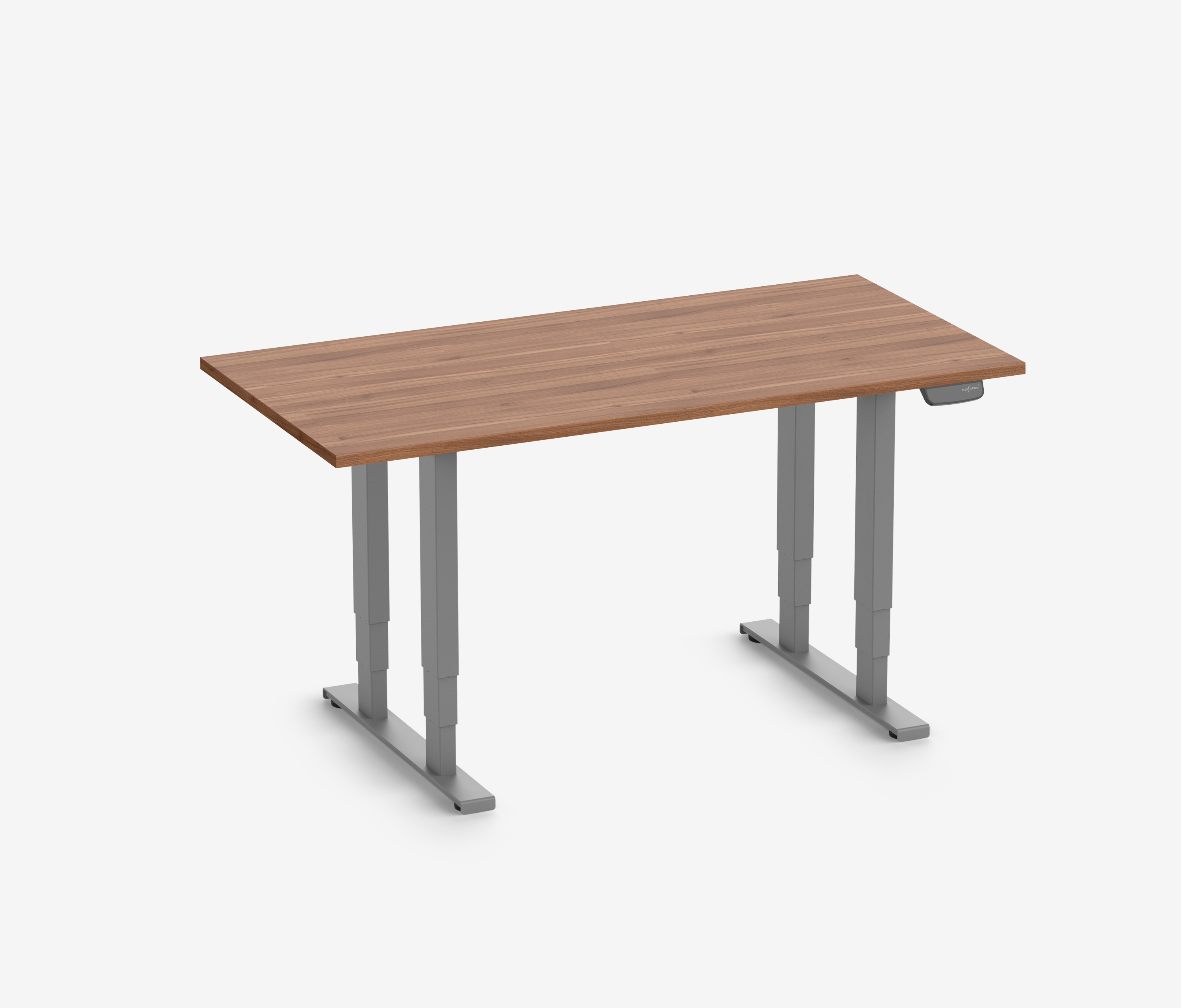 Schwerlasttisch mit Melaminplatte, 160x80 Nussbaum Grau