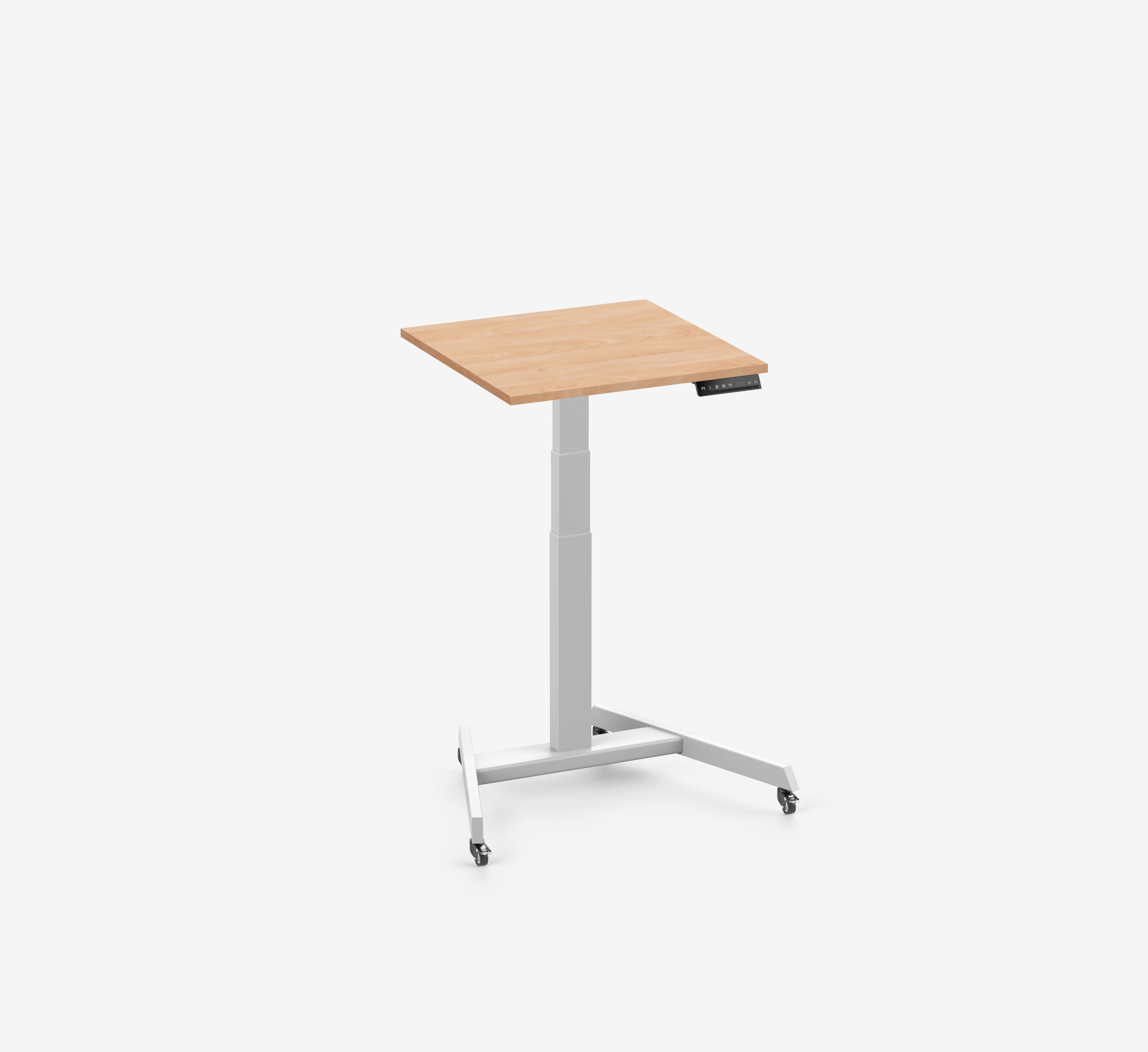 FOKUS Single Schreibtisch Weiß Buche 60x60