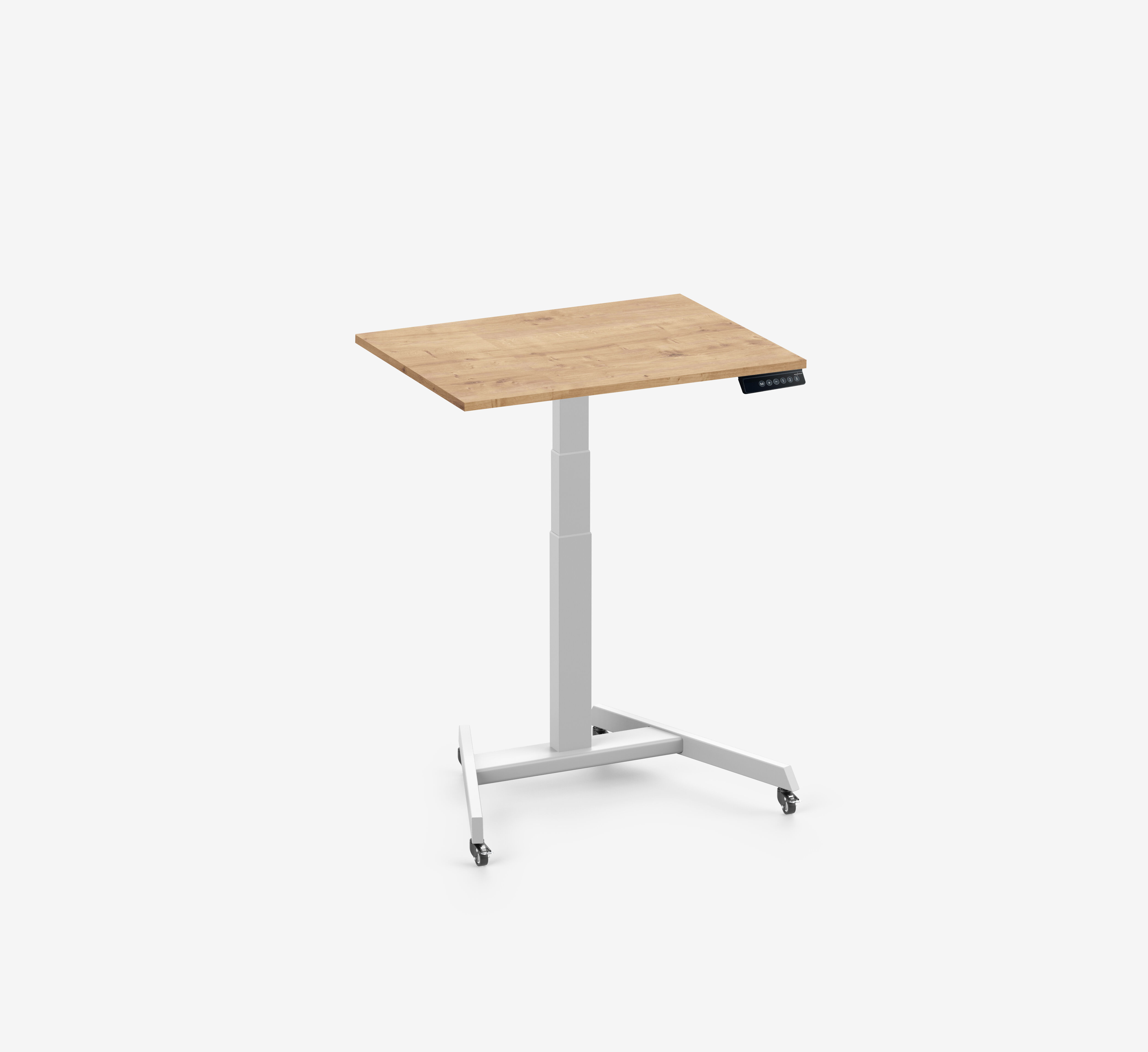 FOKUS Single Schreibtisch, Weiß Eiche 80x60