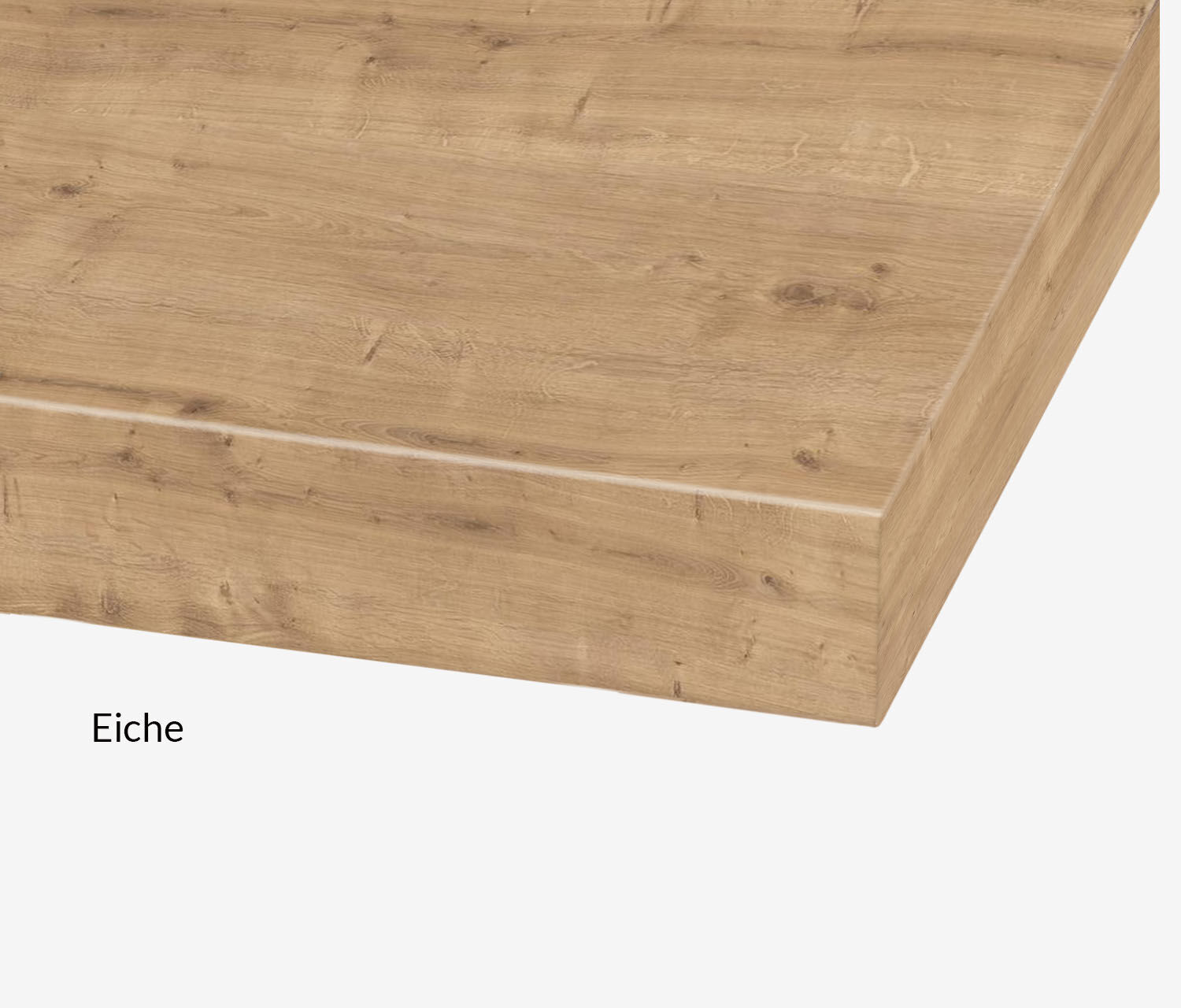 Rechteck Tischplatte Melamin Dekor Eiche, 1600 x 800 x 19 mm