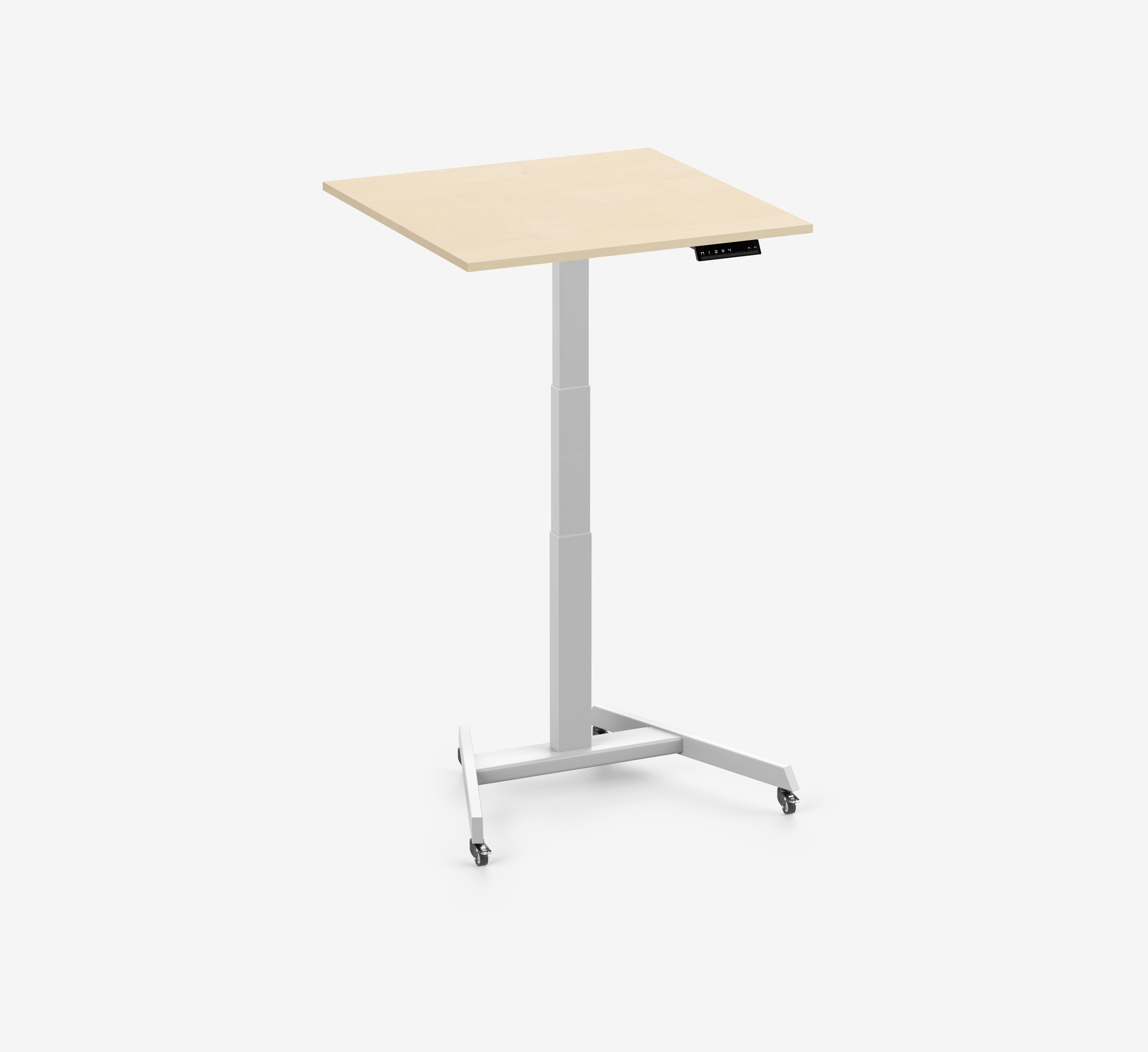 FOKUS Single Schreibtisch Weiß Birke 80x80