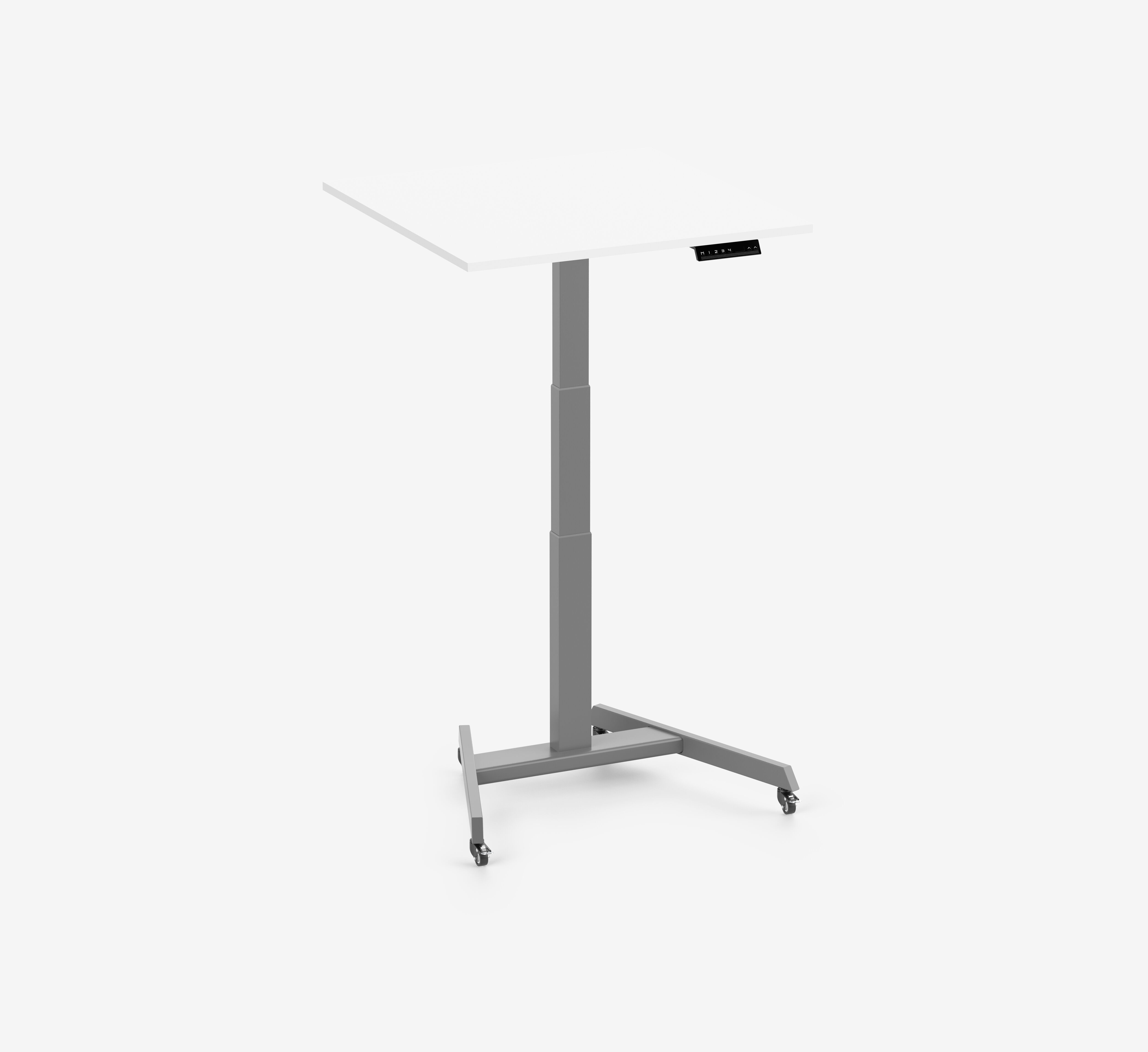 FOKUS Single Schreibtisch Grau Weiß 80x80