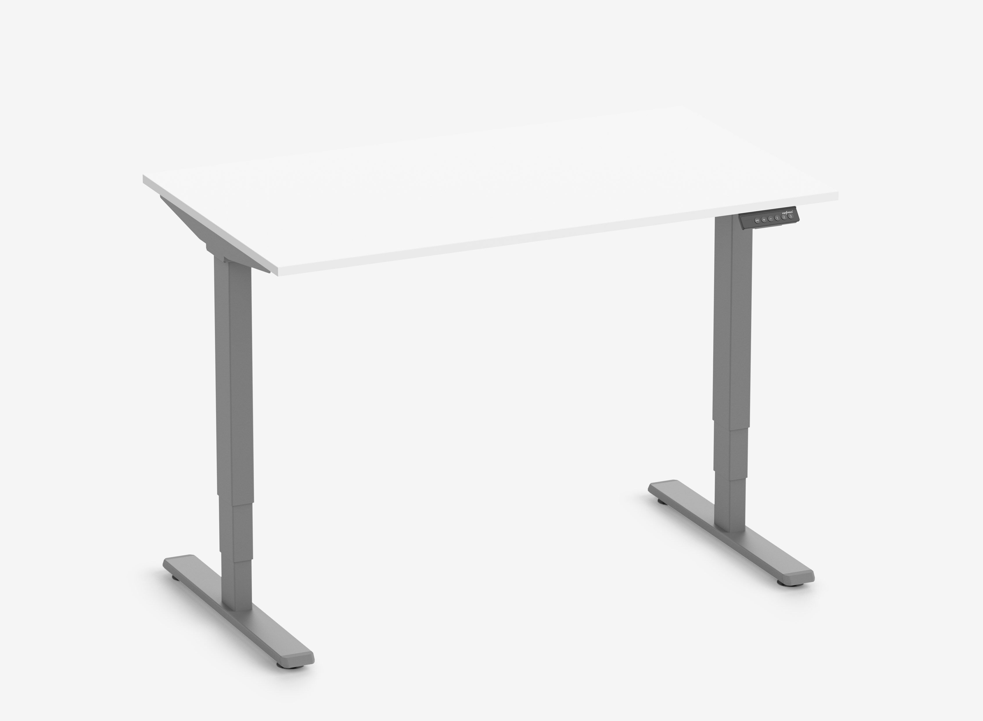 FOKUS Gestell Grau, Tischplatte 1200 x 700 x 19 mm Topweiß