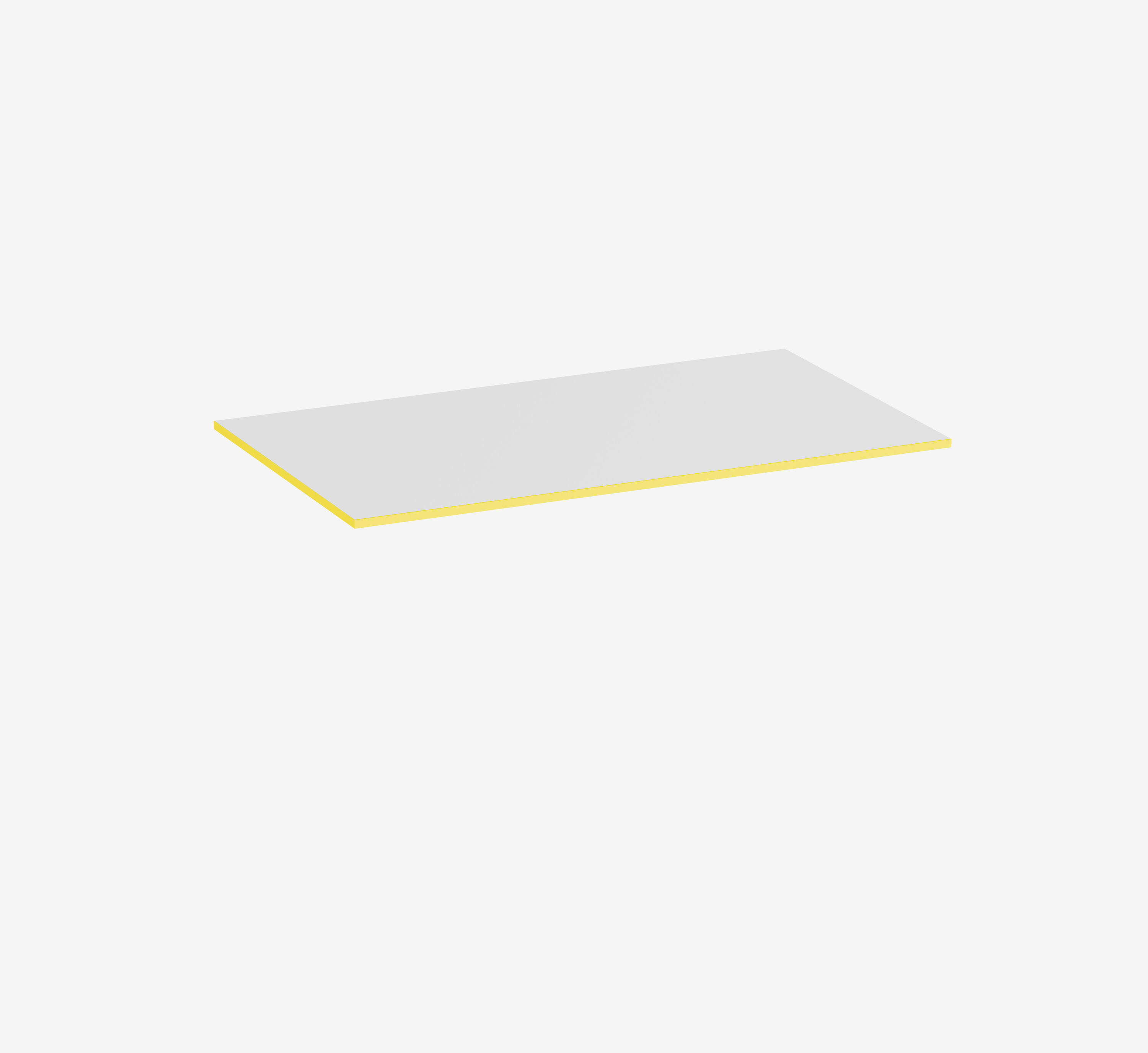 Gaming Tischplatte Weiß Rechteck Topweiß Yellow Cab 1400 x 800 x 19 mm