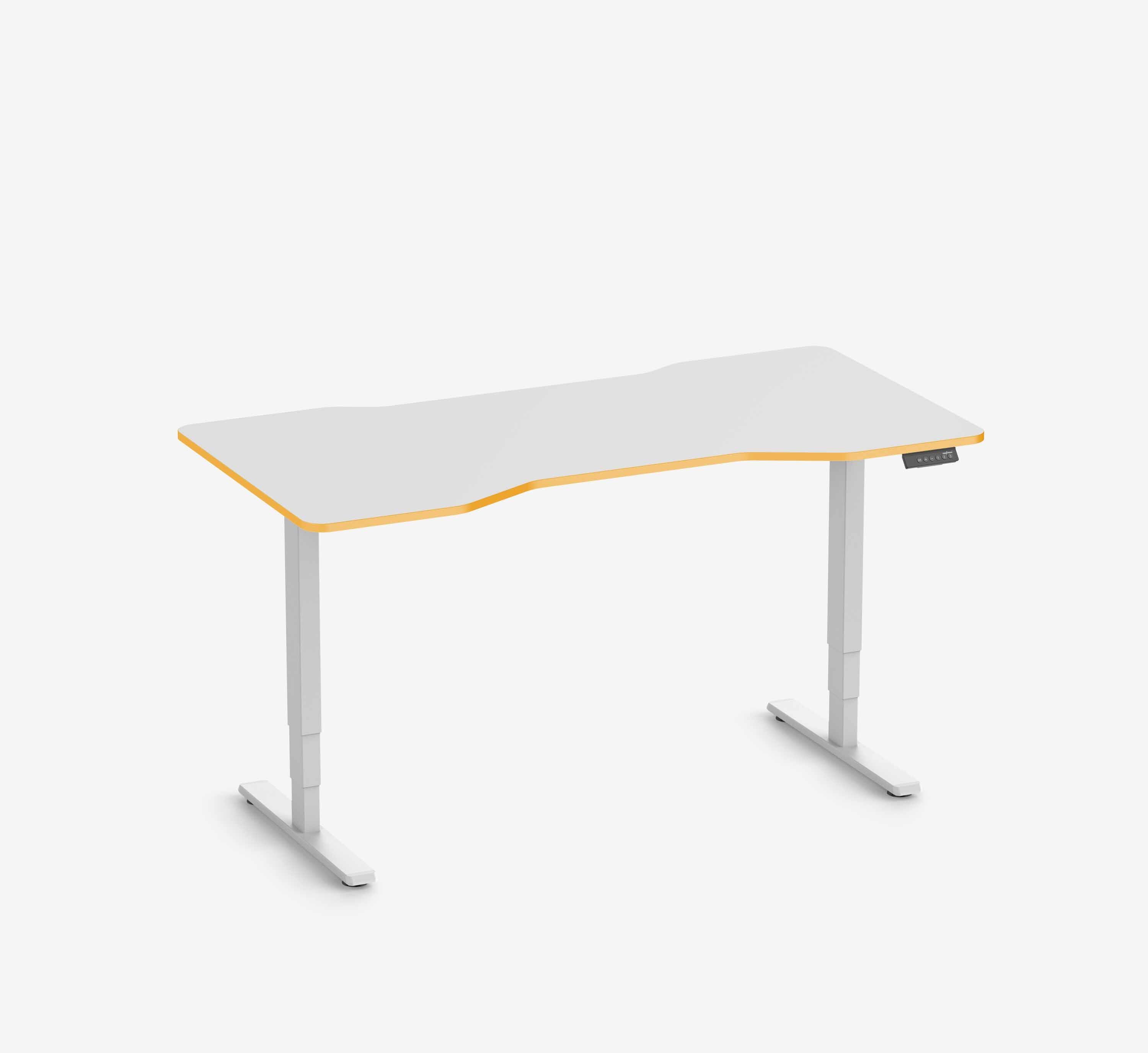 FOKUS Gamingschreibtisch Weiß 160x80 Cockpit Sundown