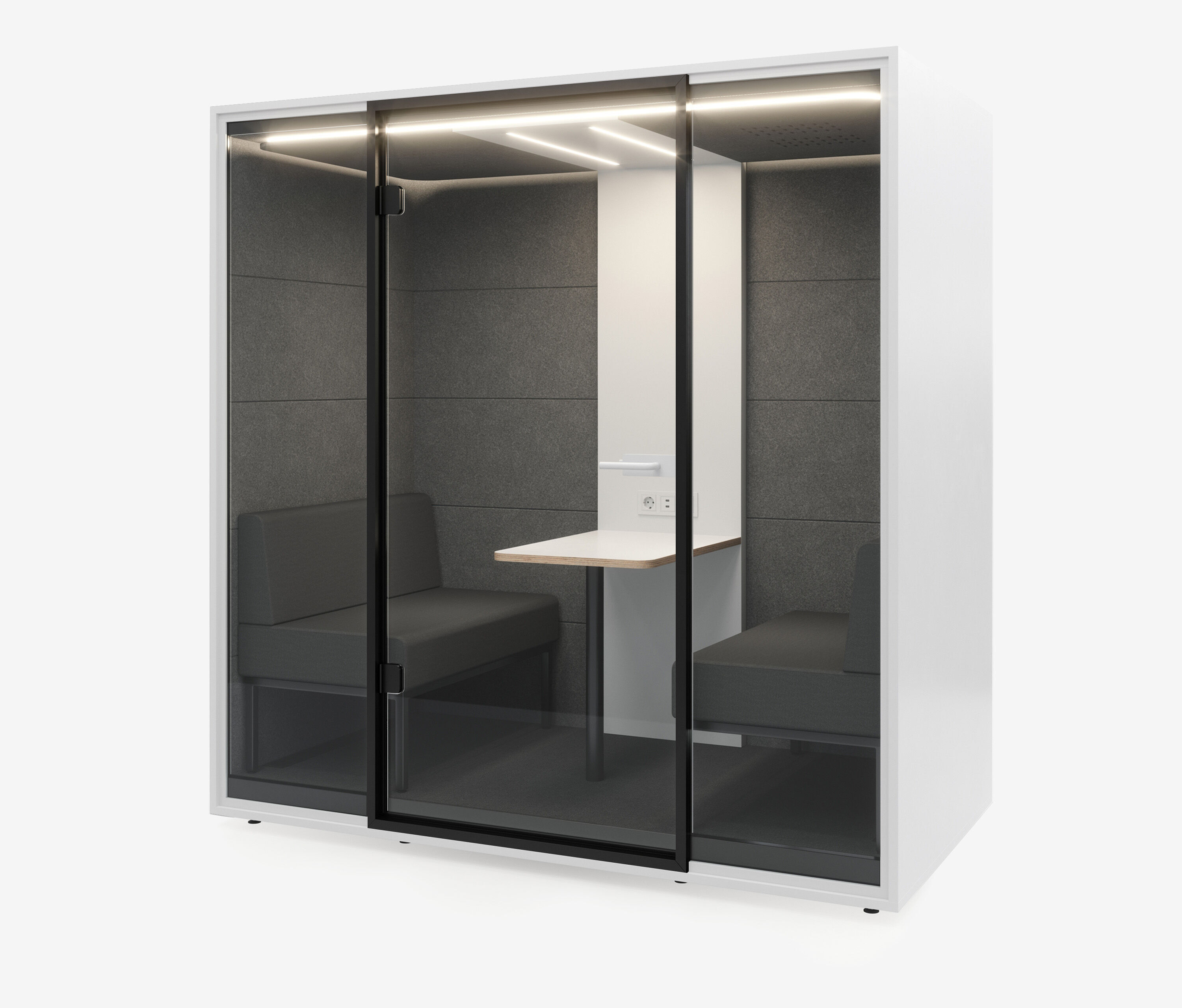 Meetingbox Quattro Weiß Weiß Grau Grau Standard Schwarz