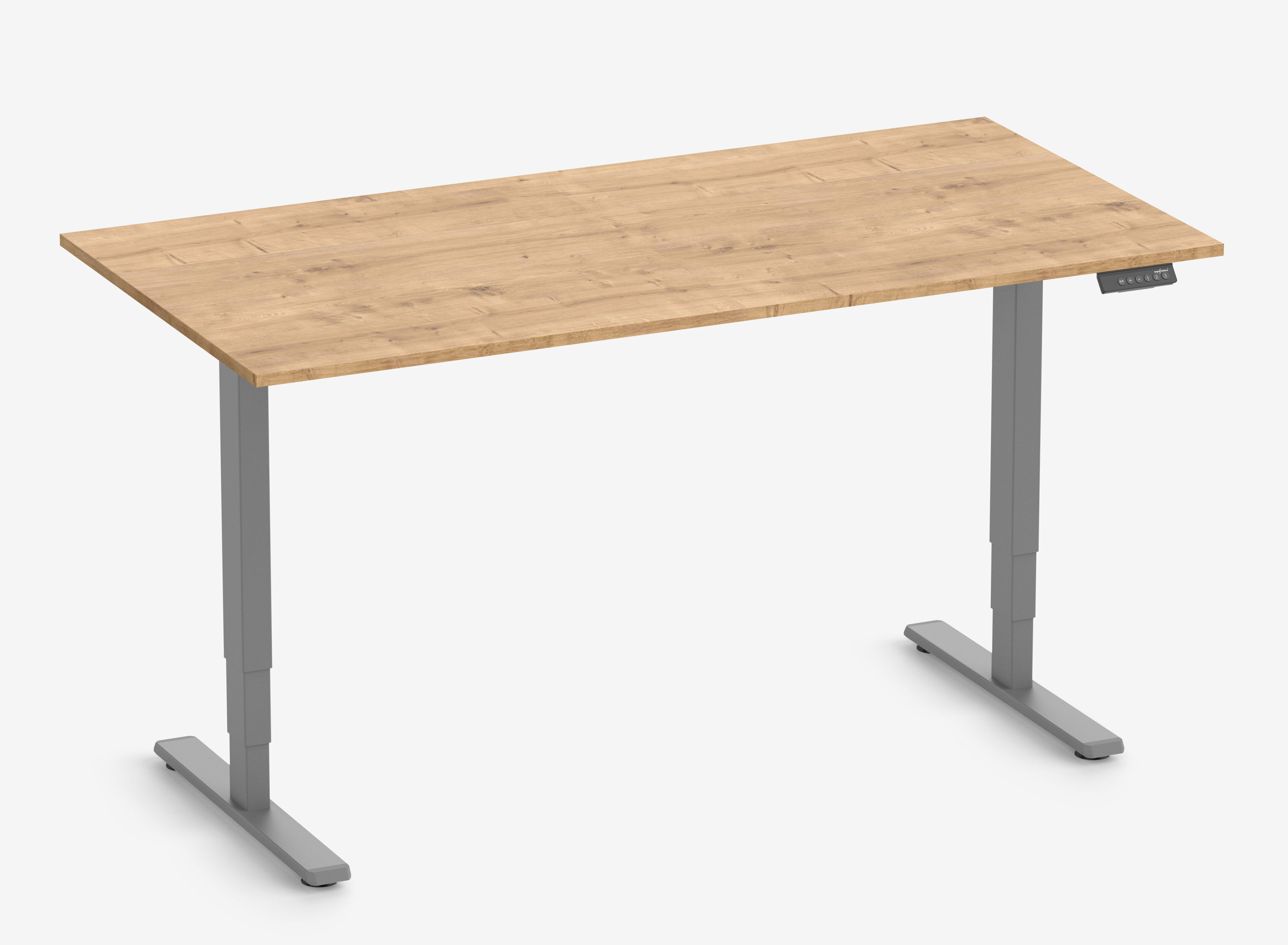 FOKUS Gestell Grau, Tischplatte 1600 x 800 x 19 mm Eiche