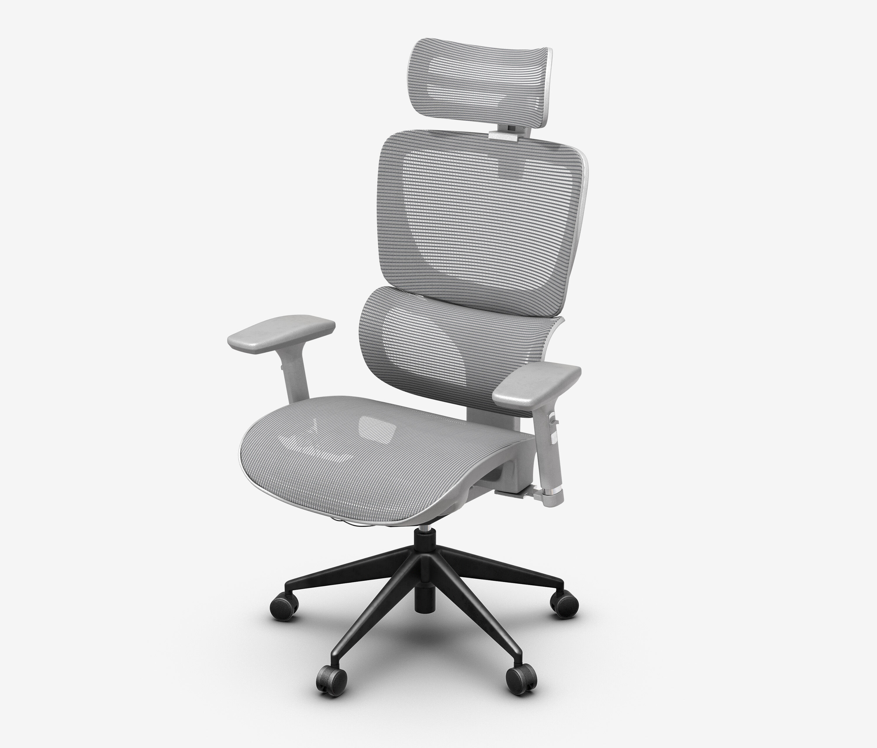 Bürodrehstuhl SENTA FX Mesh Niedrig Grau Schwarz