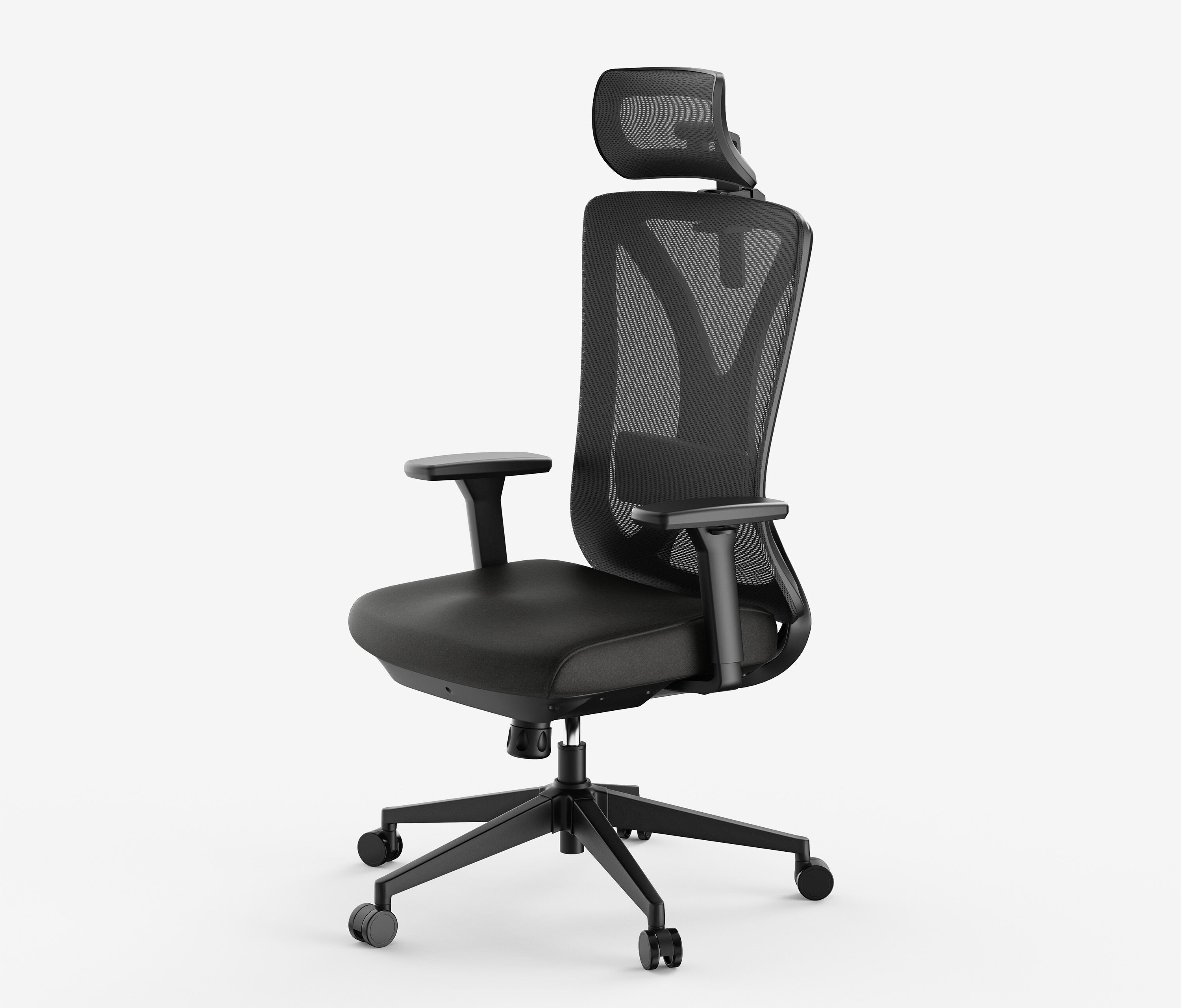 PRIMUS Schreibtisch + Stuhl VITA MESH Grau Hoch, Sitzhöhe 52 - 64 cm 140x80 Nussbaum 