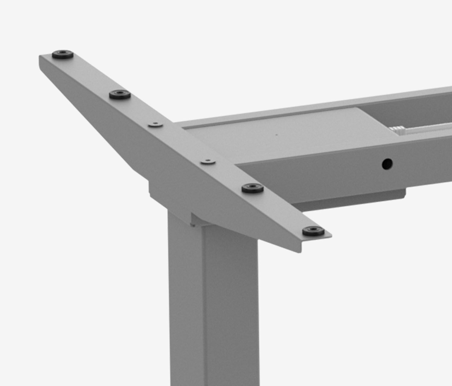 FOKUS Schreibtisch + Stuhl LINO Grau 120 x 70 cm Lichtgrau