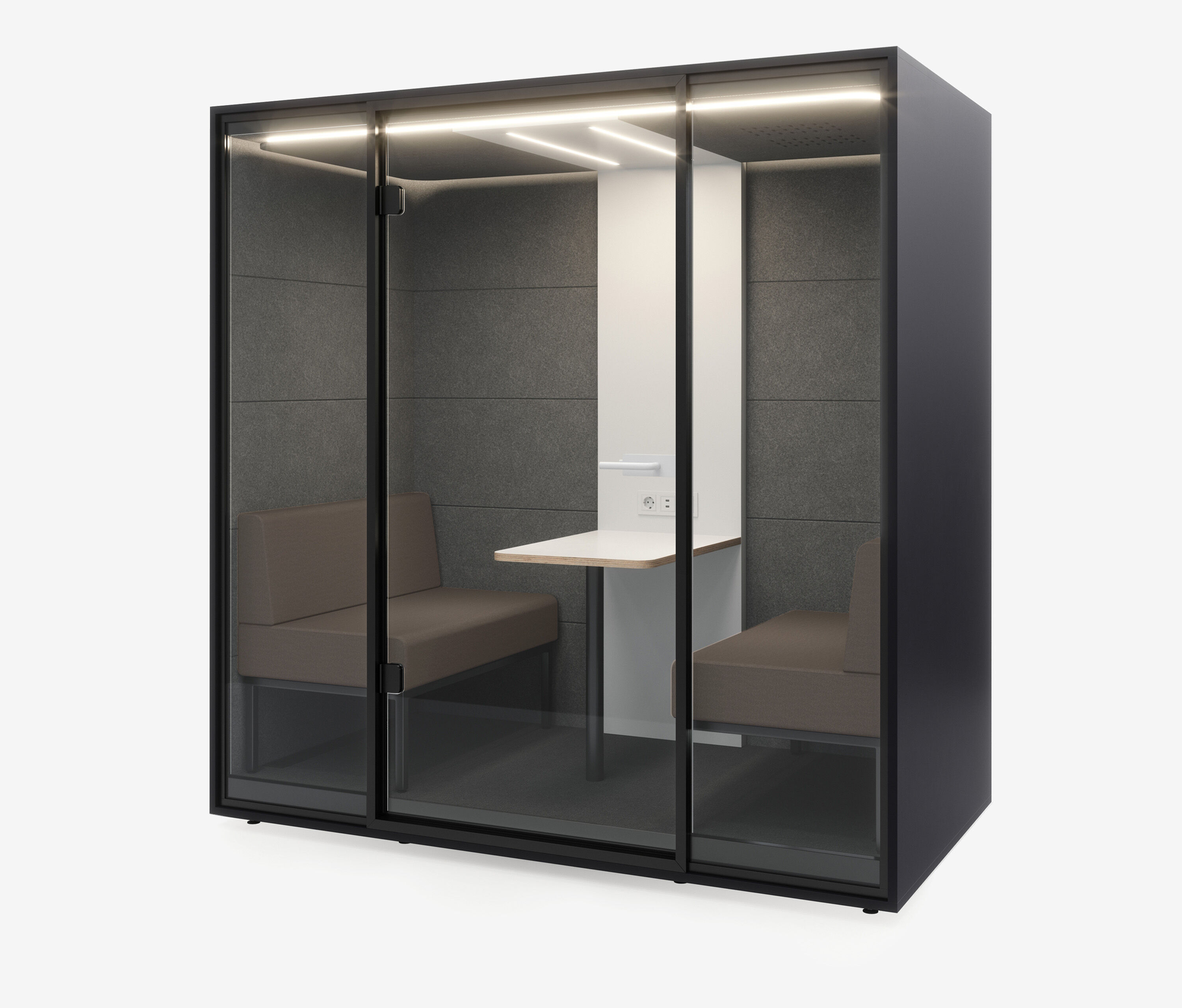 Meetingbox Quattro Anthrazit Weiß Hellgrau Grau Standard Schwarz