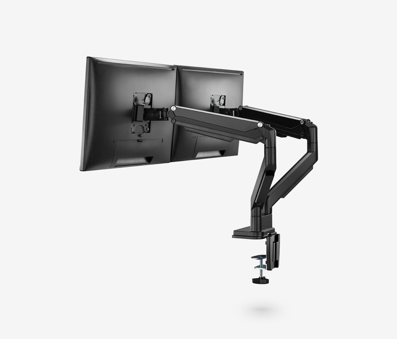 Dual Gasdruck Monitorarm - schwarz