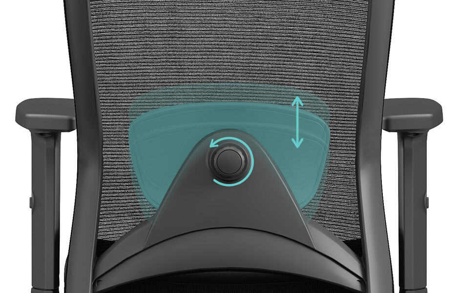 HÖHEN- UND TIEFENVERSTELLBARE LUMBALSTÜTZE