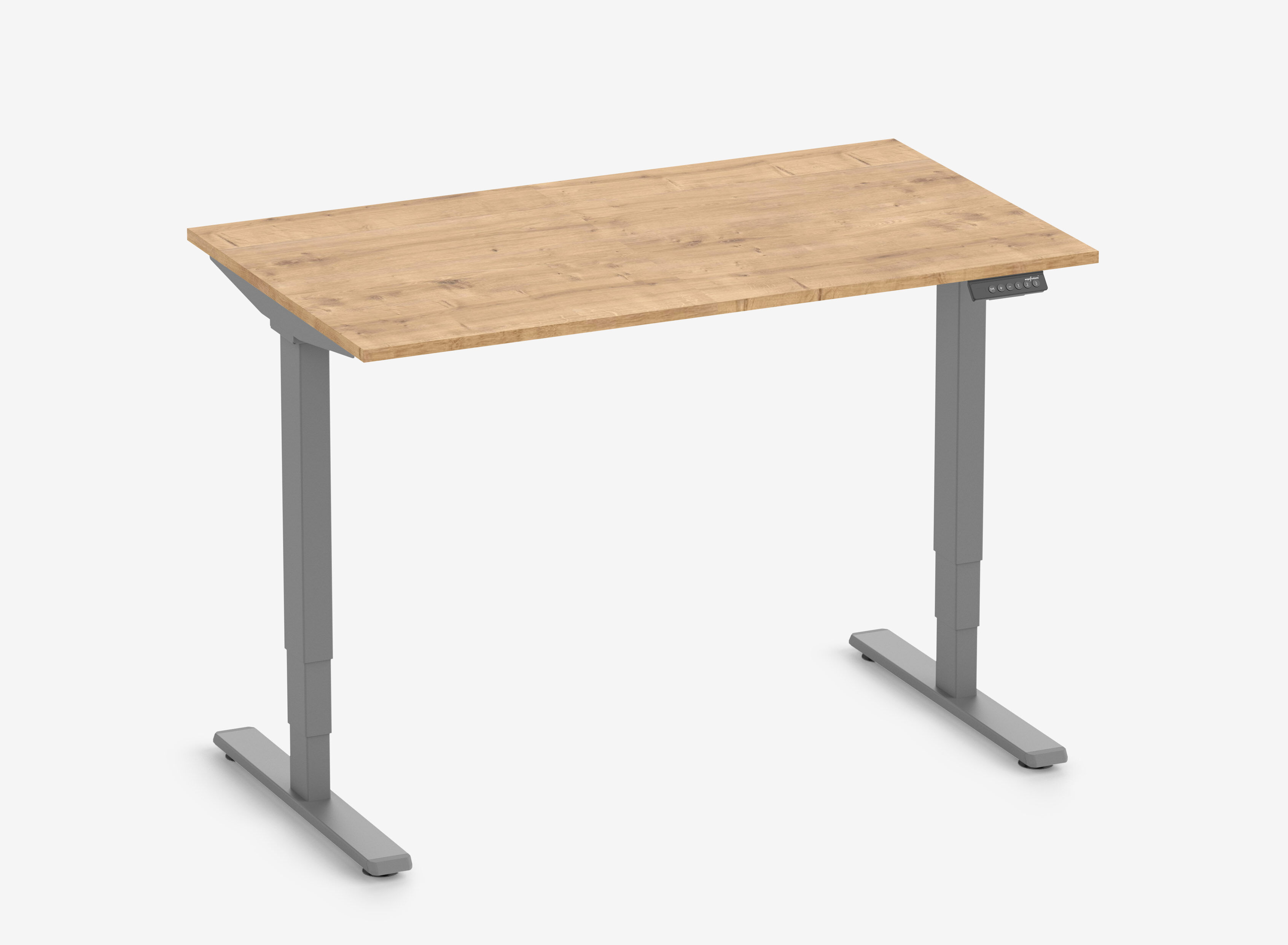 FOKUS Gestell Grau, Tischplatte 1200 x 700 x 19 mm Eiche