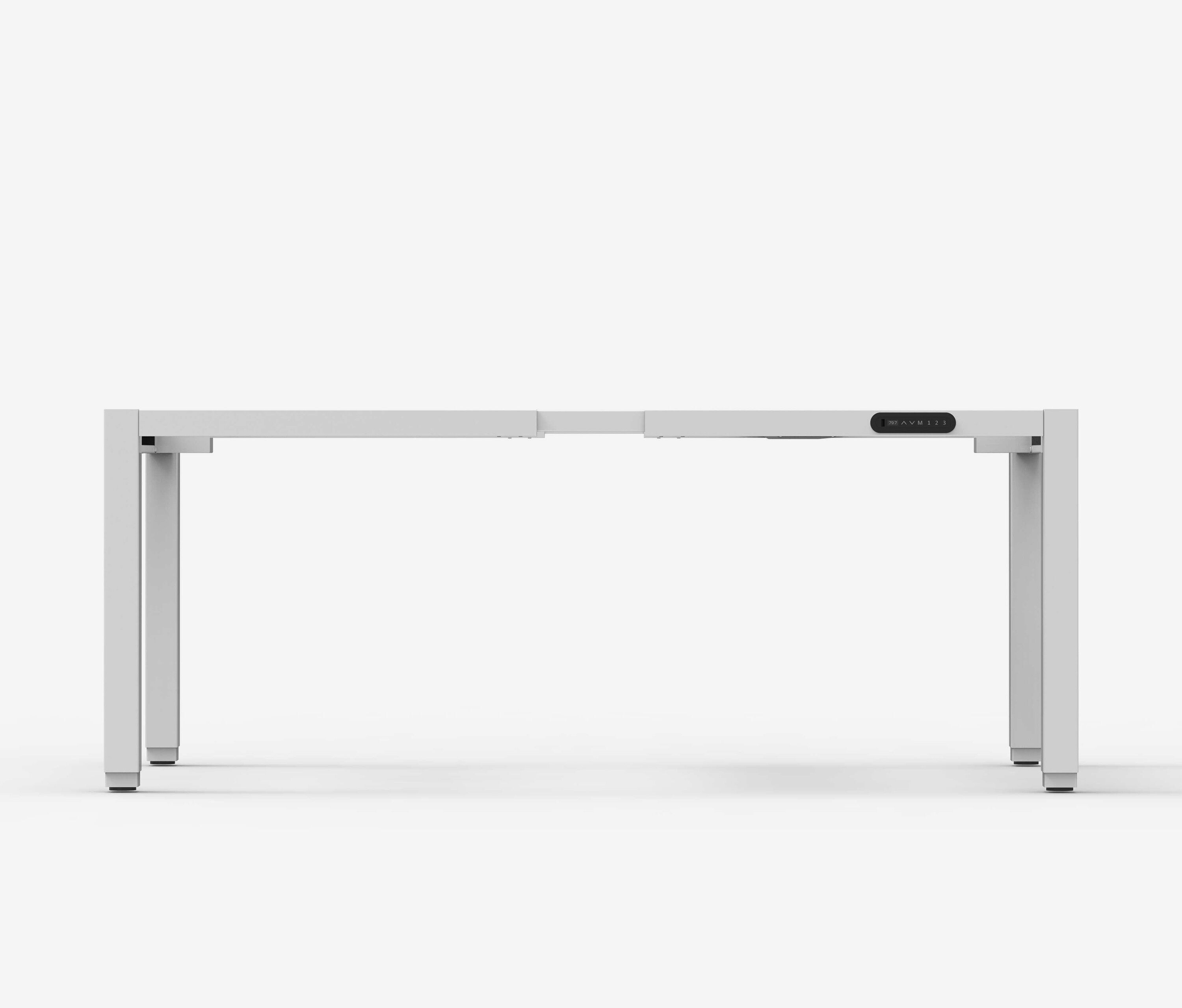 PRIMUS 4-Bein Schreibtisch Weiß Eiche 1600 x 1000 x 25 mm