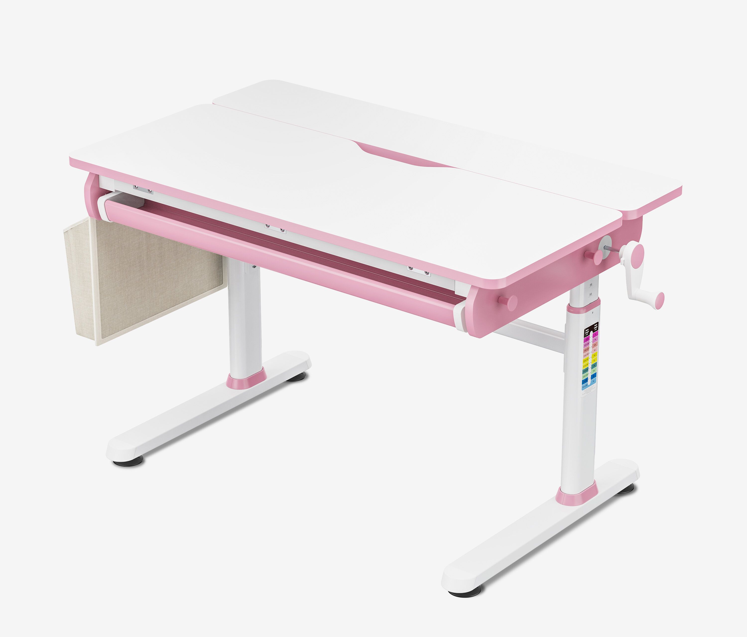 Kinderschreibtisch manuell höhenverstellbar Pink