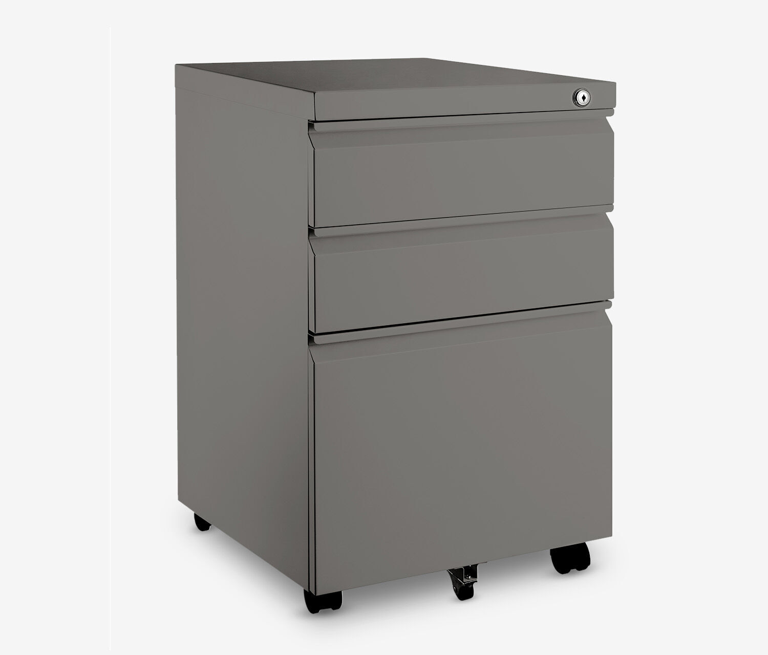 Metalen rolcontainer Grijs - zonder frontpaneel