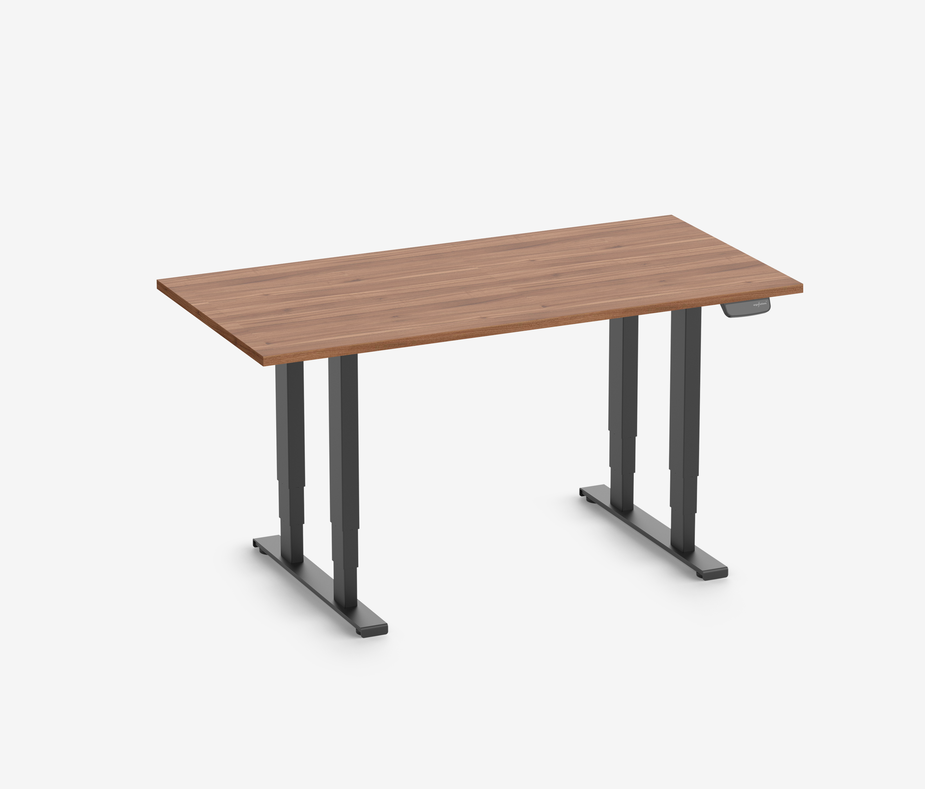 Schwerlasttisch mit Melaminplatte, 160x80 Nussbaum Schwarz