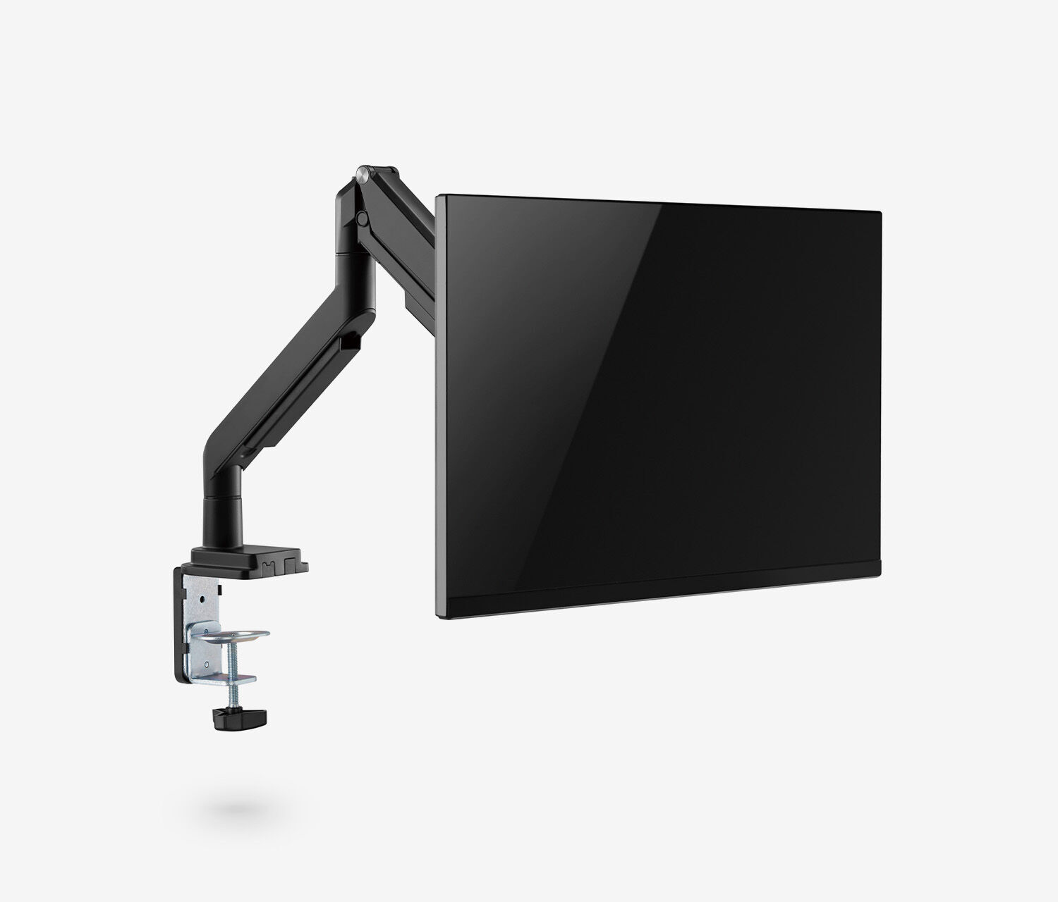 Enkele Gasveer Monitorarm - zwart