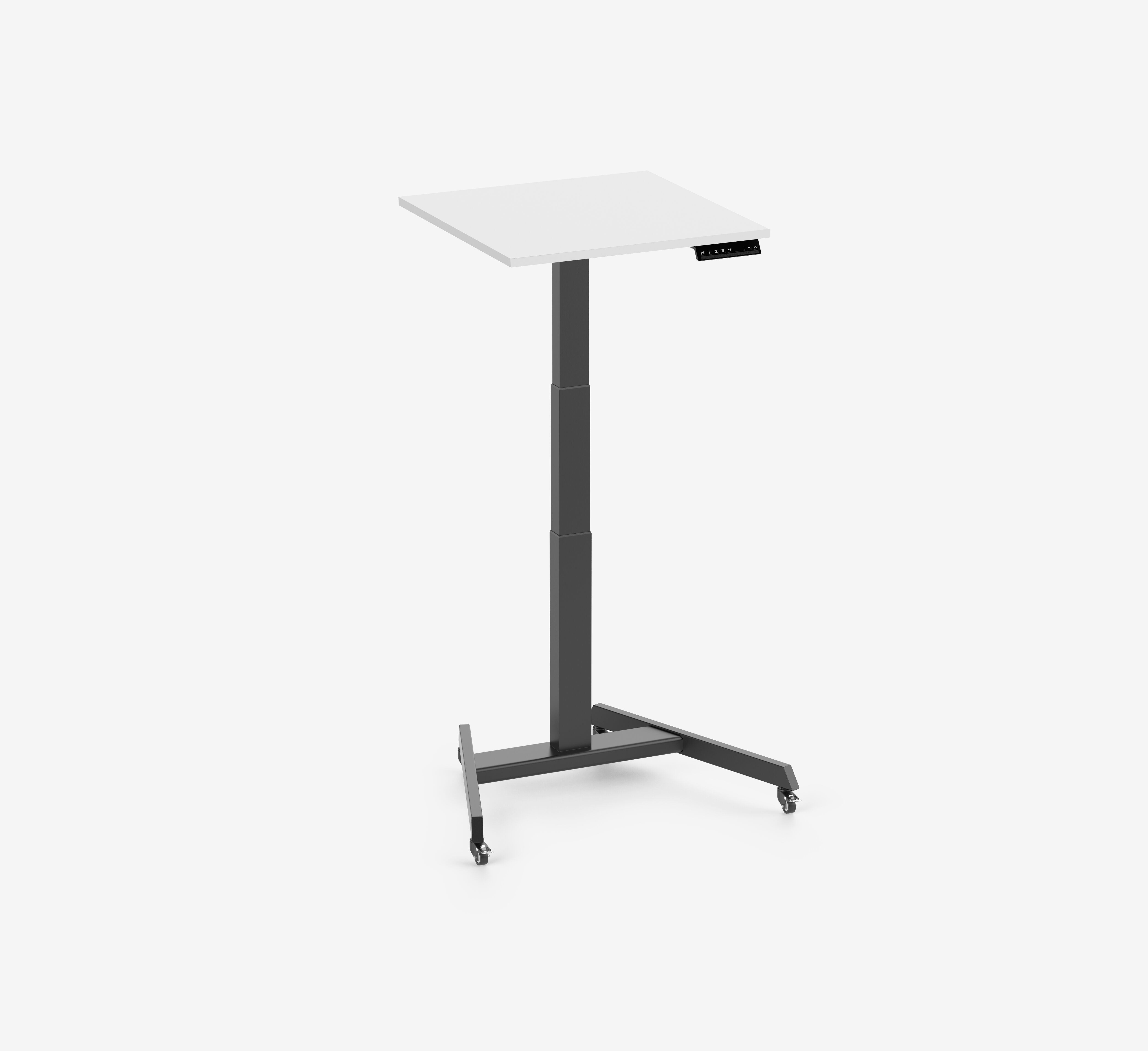 FOKUS Single Schreibtisch Schwarz Lichtgrau 60x60