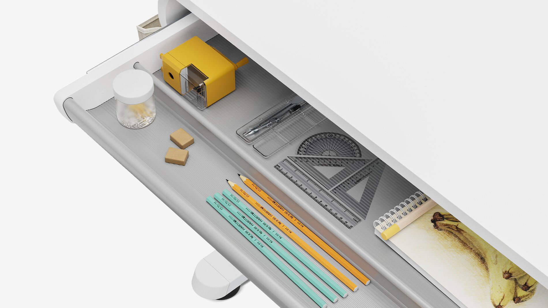 Kinderschreibtisch manuell höhenverstellbar