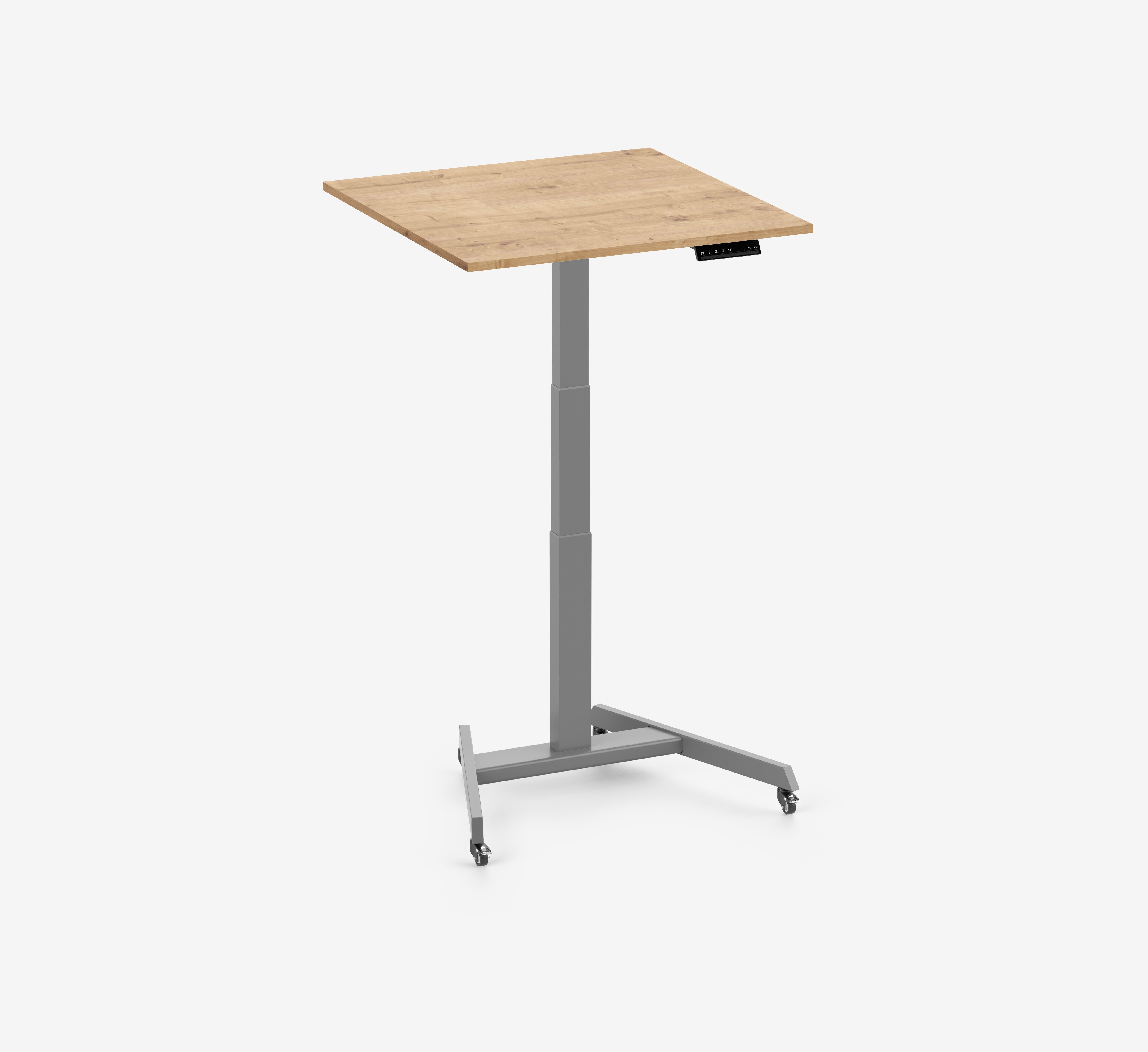 FOKUS Single Schreibtisch Grau Eiche 80x80
