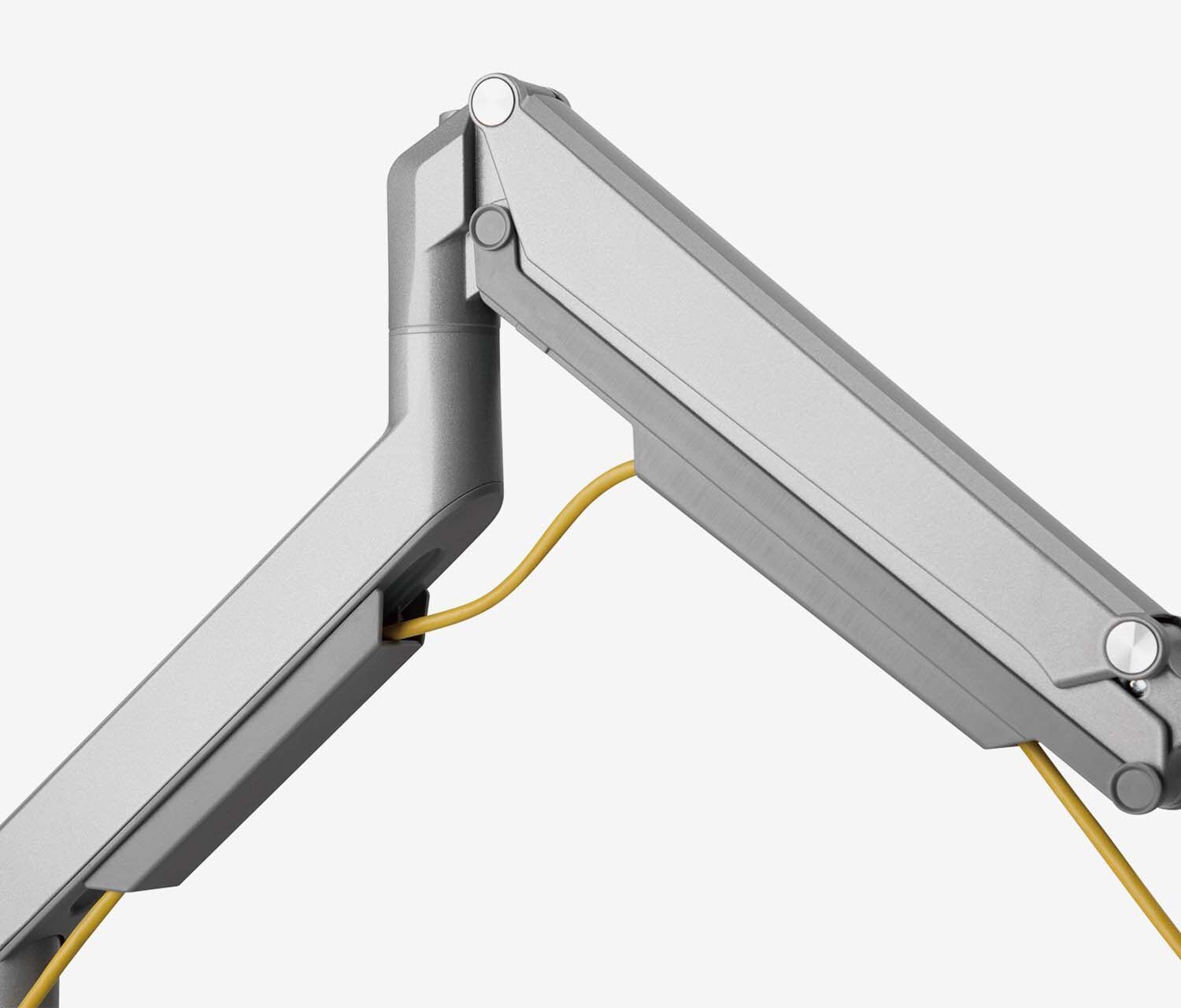 Single Gasdruck Monitorarm - silber