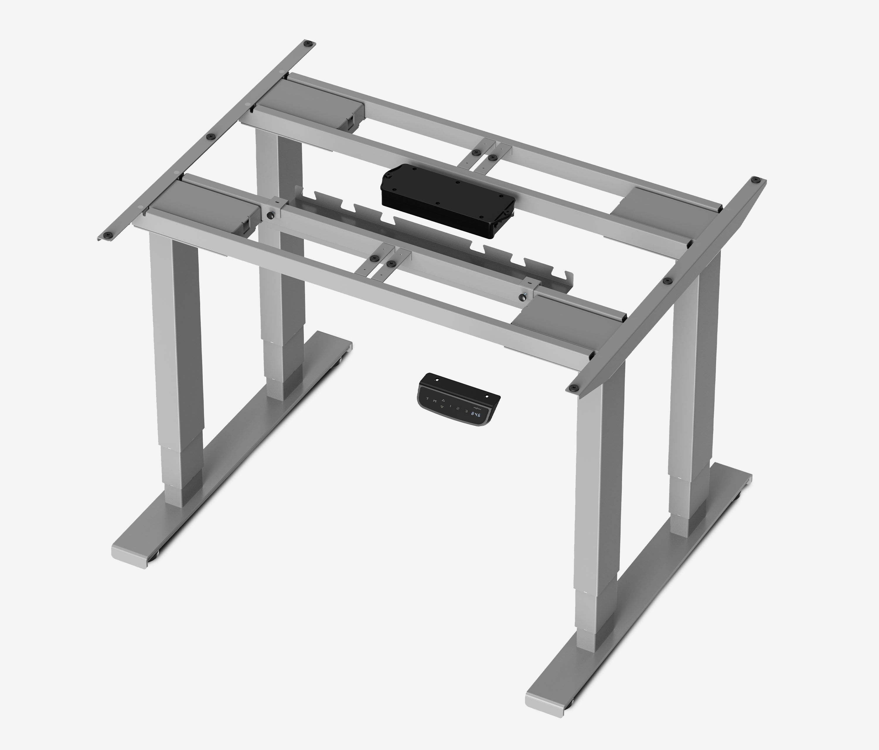 PRIMUS Schwerlasttisch, 2500 x 1000 mm Grau Buchen Echtholzplatte