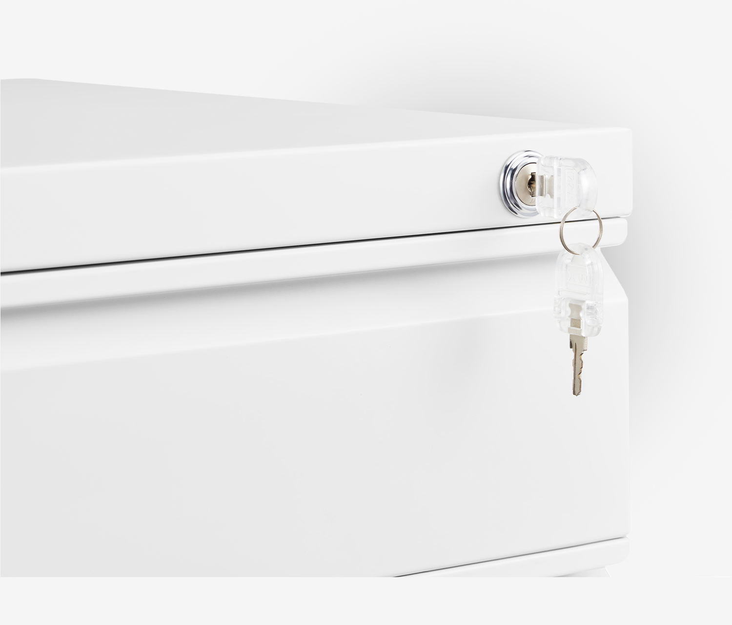 Metall Rollcontainer Weiß - ohne Blende