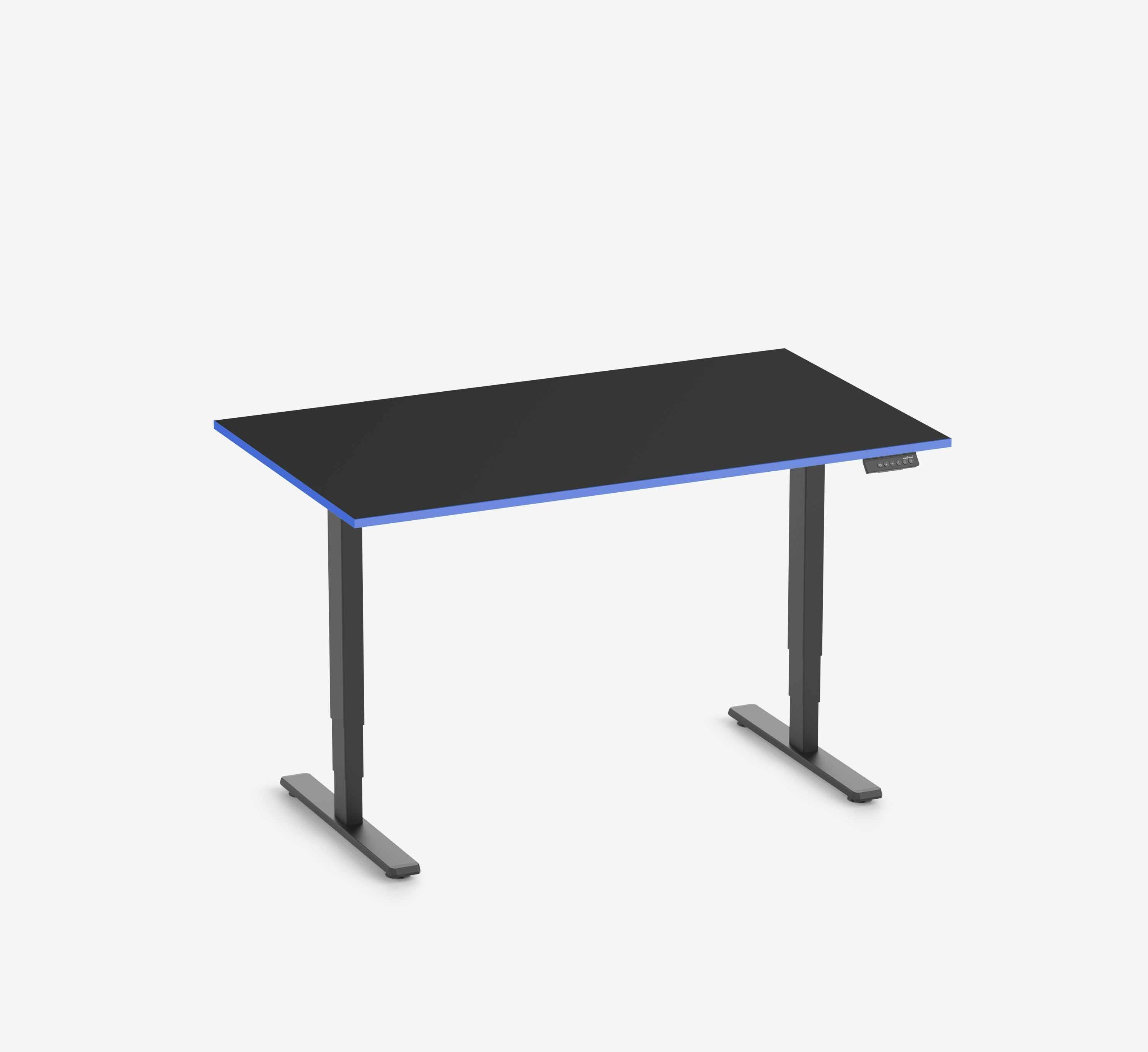 FOKUS Gamingschreibtisch Schwarz 140x80 Rechteck Royal Blue