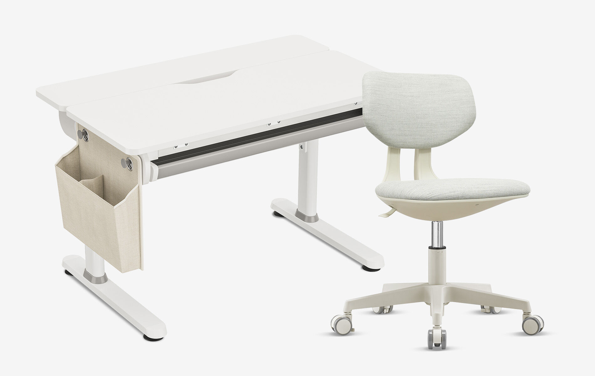 Manueller Kinderschreibtisch + Kinderschreibtischstuhl