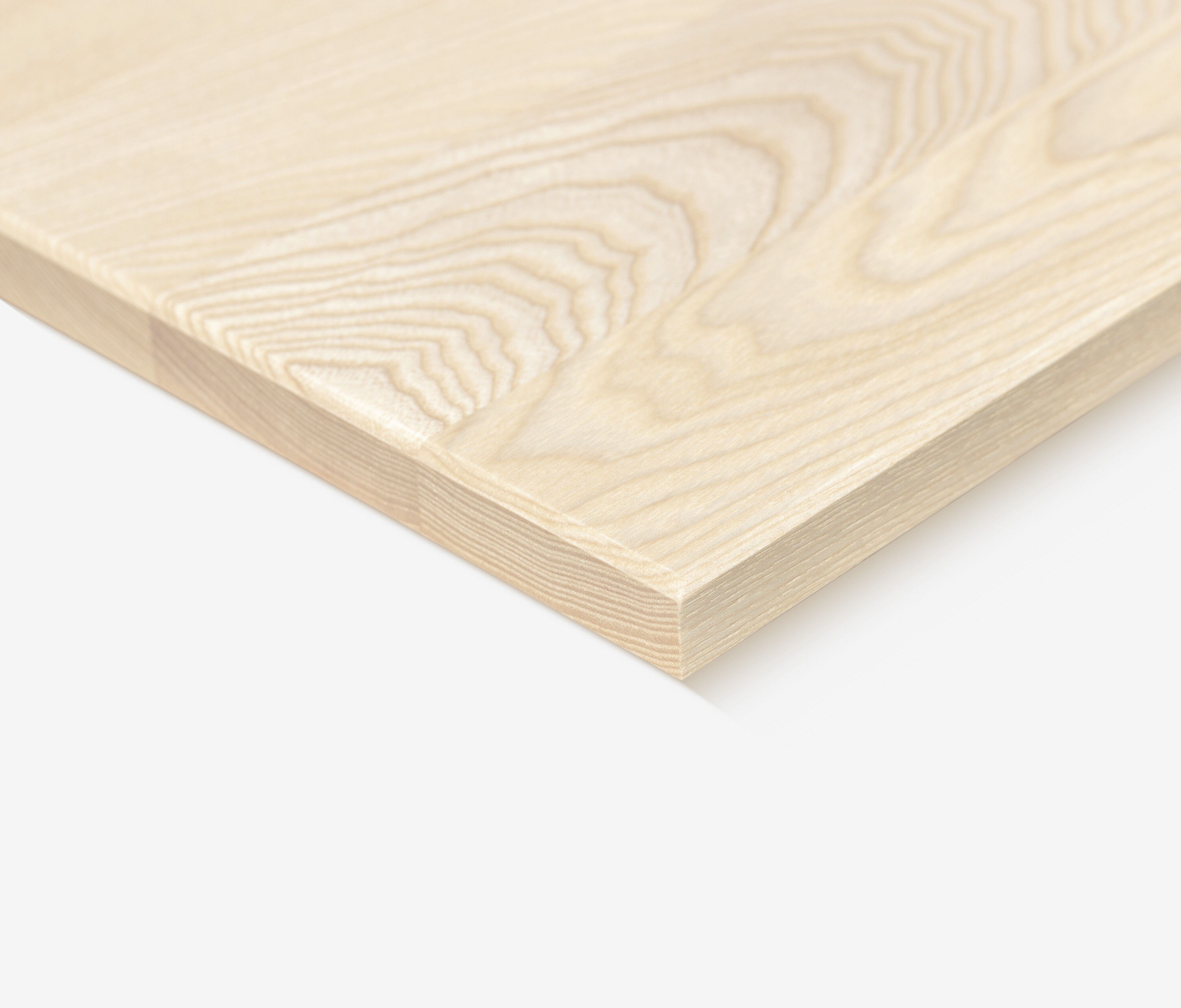 Esche Echtholzplatte durchgängige Lamelle, 1600 x 800 x 20 mm