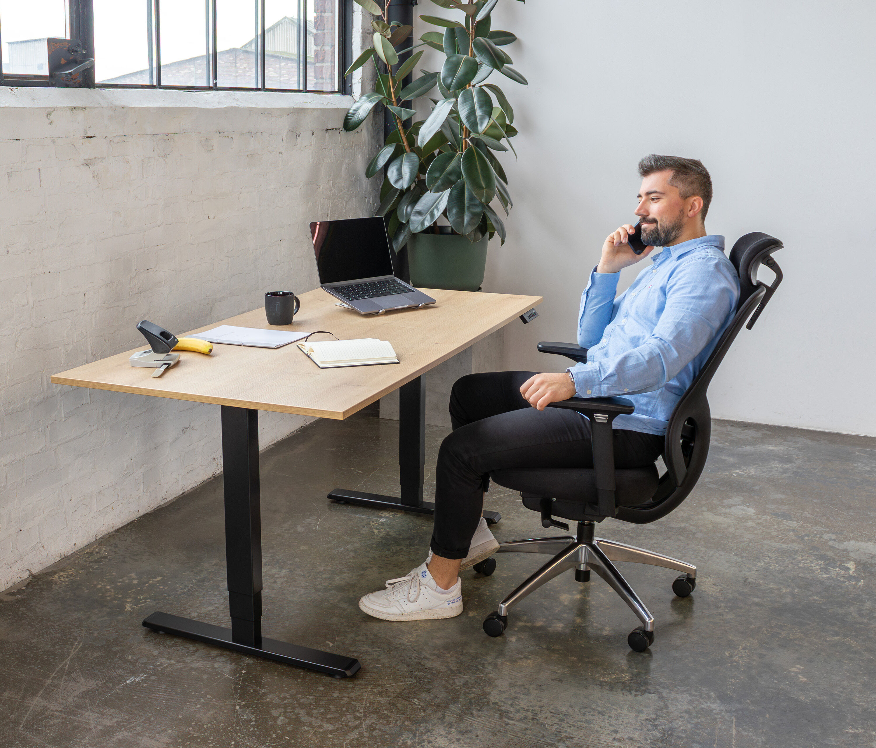 Bürodrehstuhl SENTA Schwarz Hoch