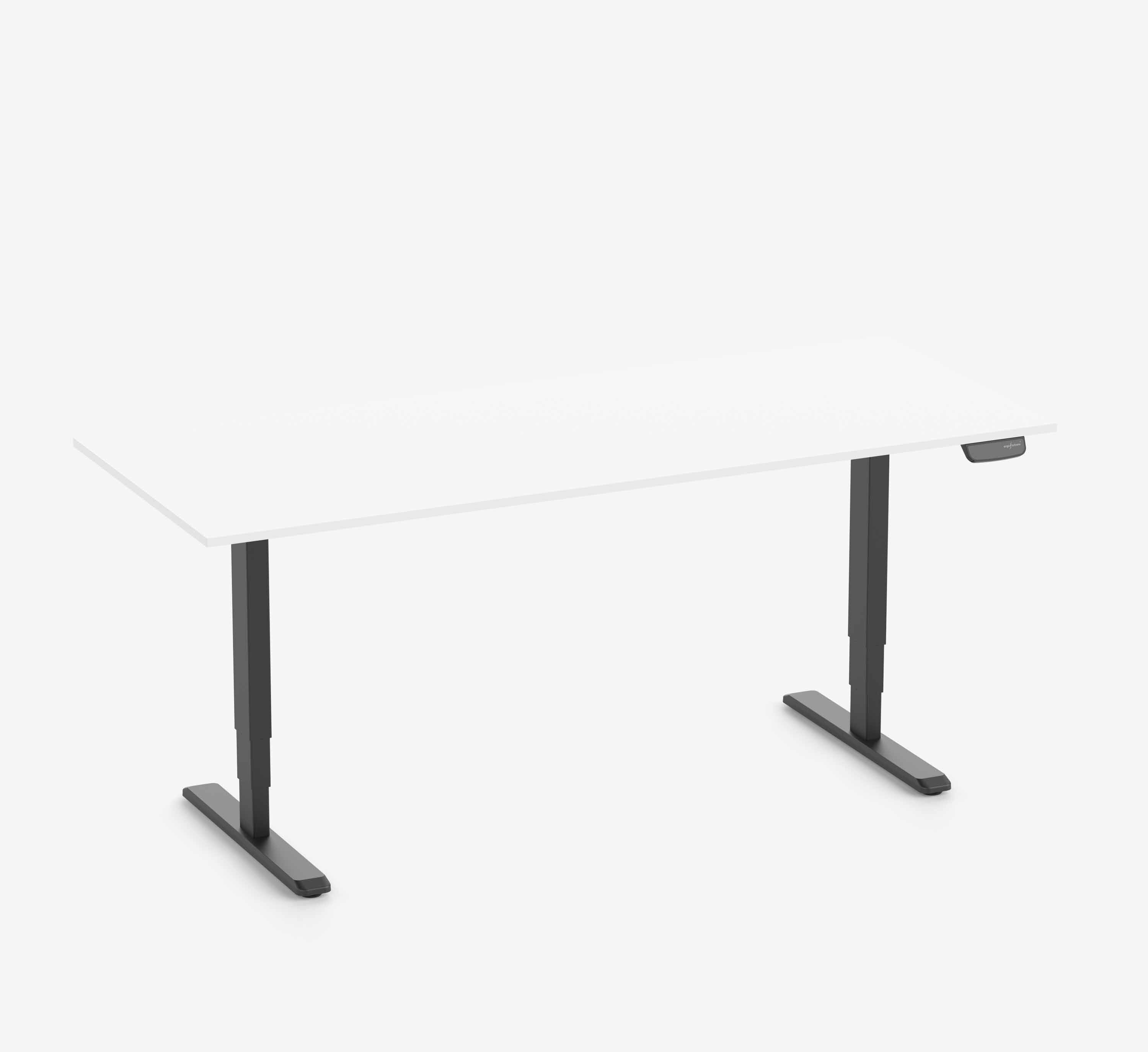PRIMUS Schreibtisch Schwarz Topweiß 200 x 80 x 25 mm