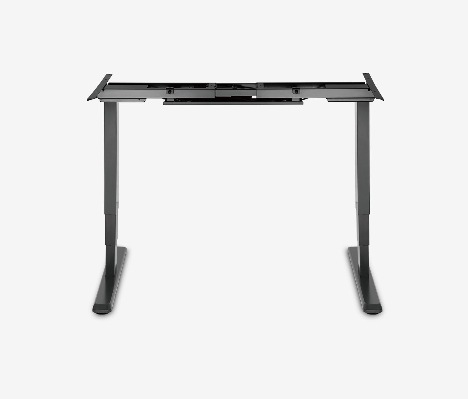 PRIMUS Freiformschreibtisch, Gestell Schwarz, Tischplatte 1600 x 800/1000 x 25 mm Lichtgrau, Ausführung Rechts