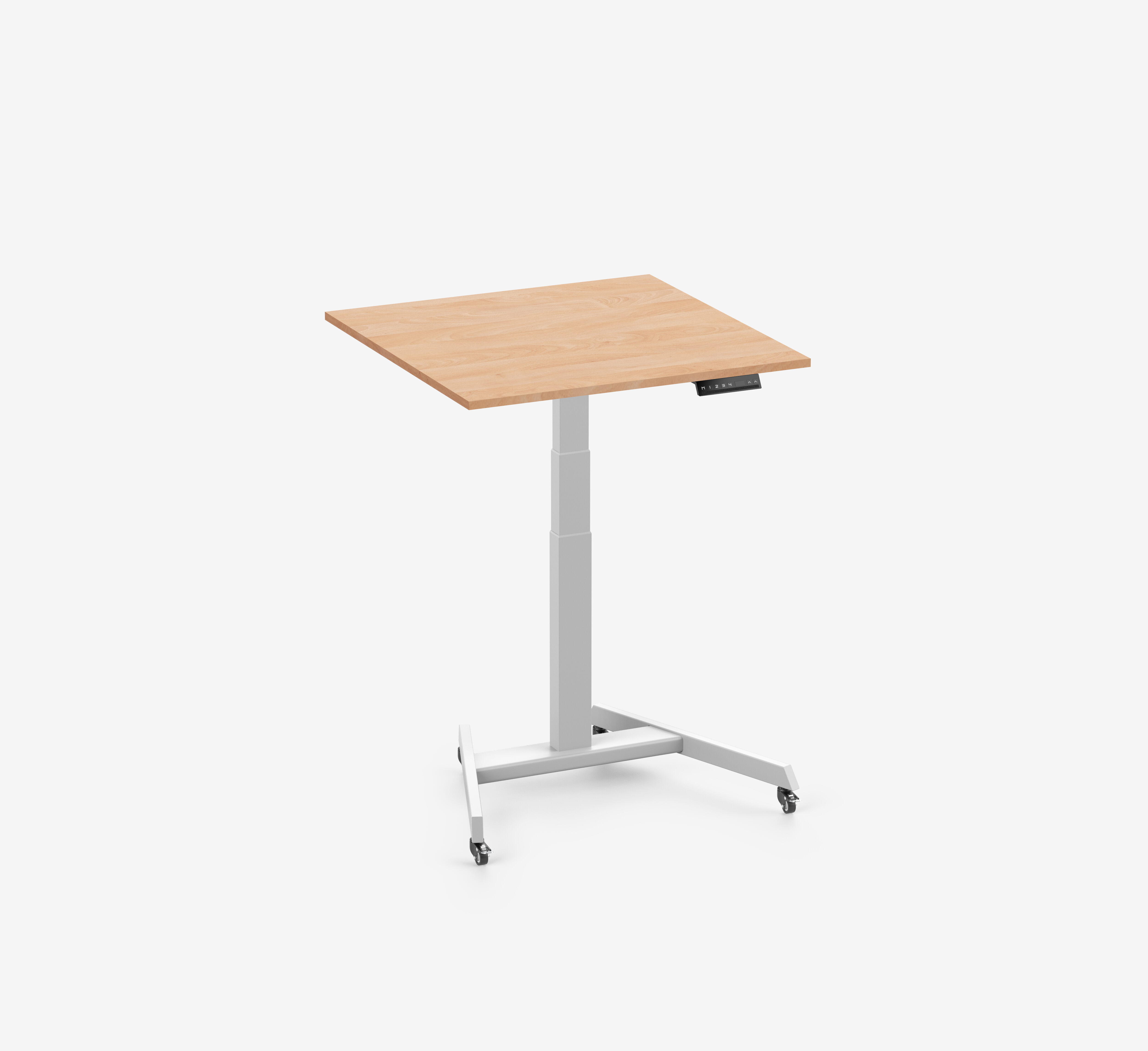 FOKUS Single Schreibtisch Weiß Buche 80x80