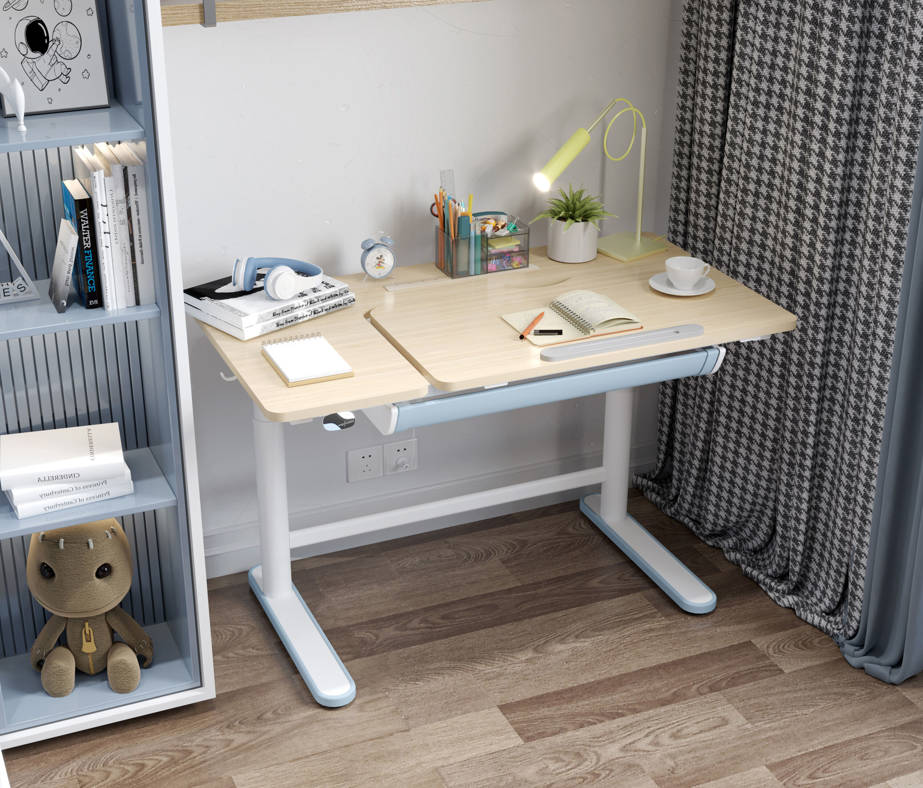 Kinderschreibtisch Blau