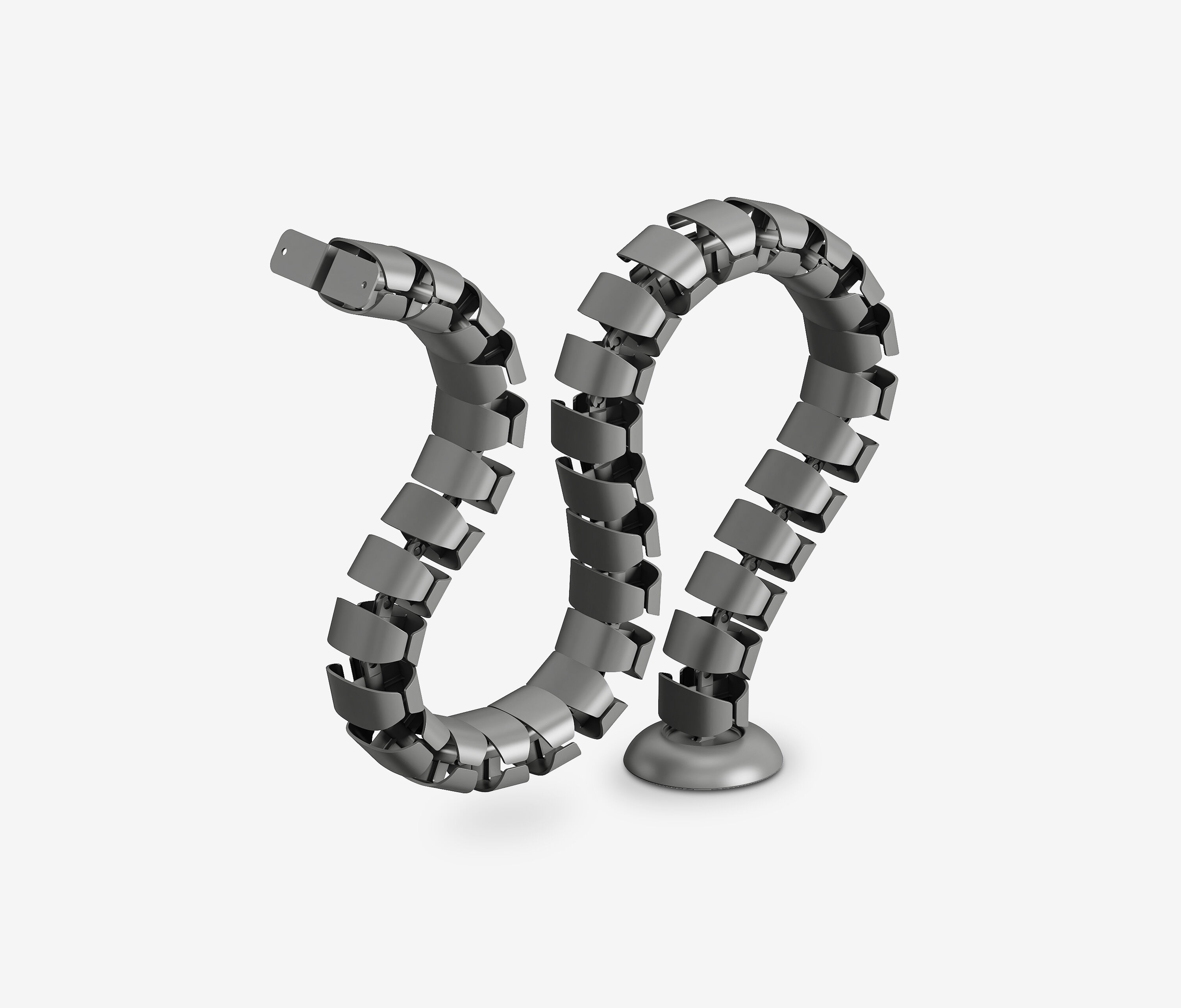 Kabelslang Grijs rond