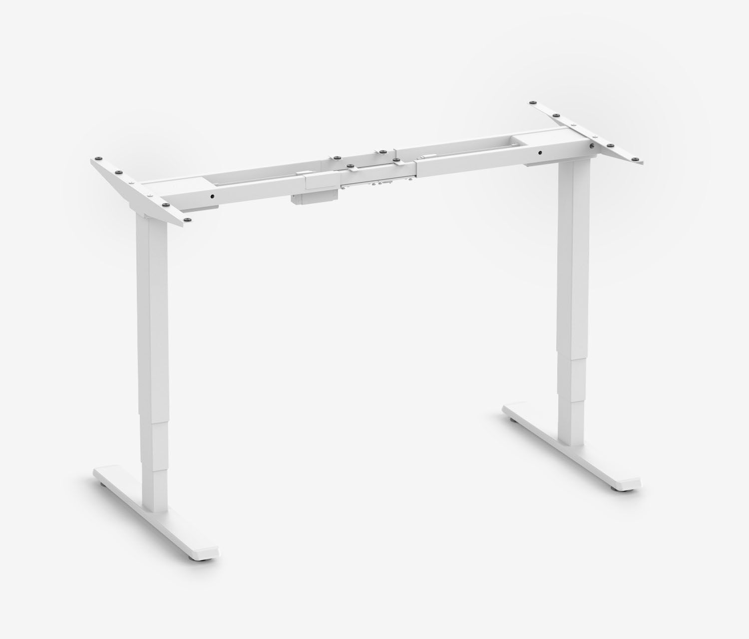 FOKUS Schreibtisch + Steckleistenhalter + Kabelschlange Weiß Birke 120x70