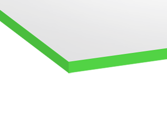 FOKUS Gamingschreibtisch Weiß 140x80 Rechteck Acid Green