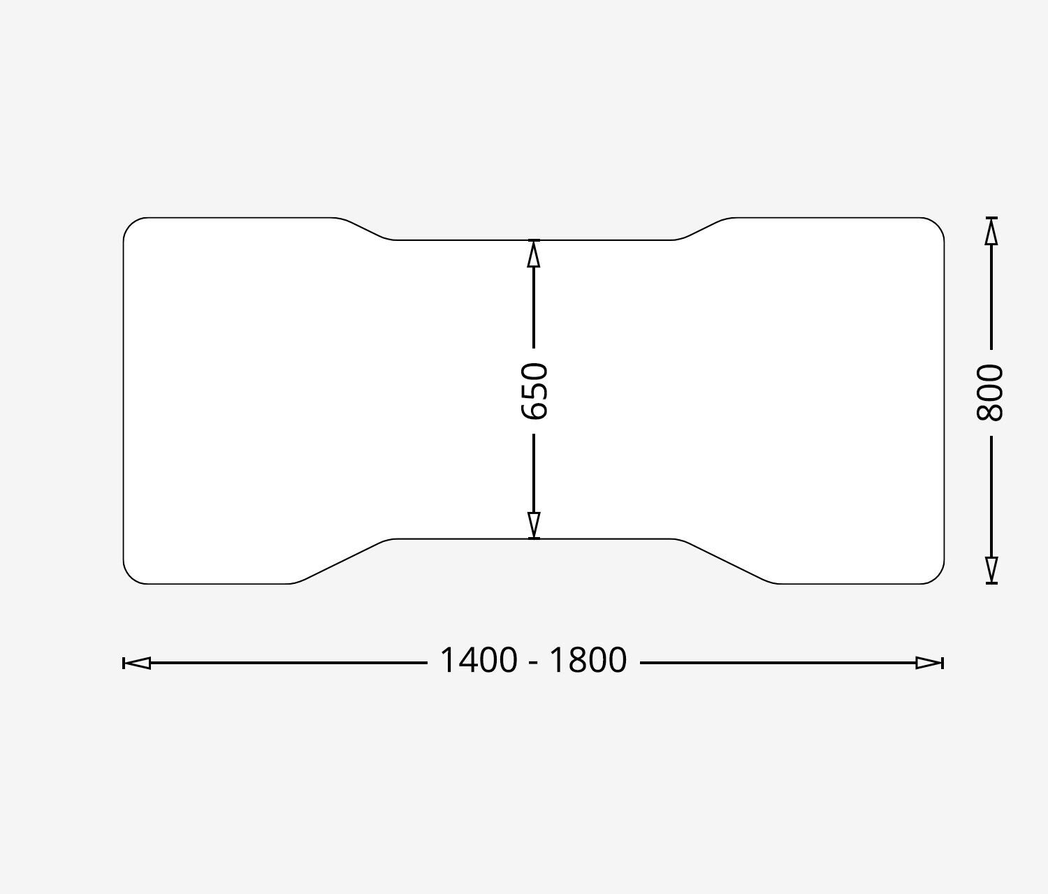 Gaming Tischplatte Cockpit, Schwarz, Klassik, 1800 x 800 x 19 mm, Kante Royal Blue