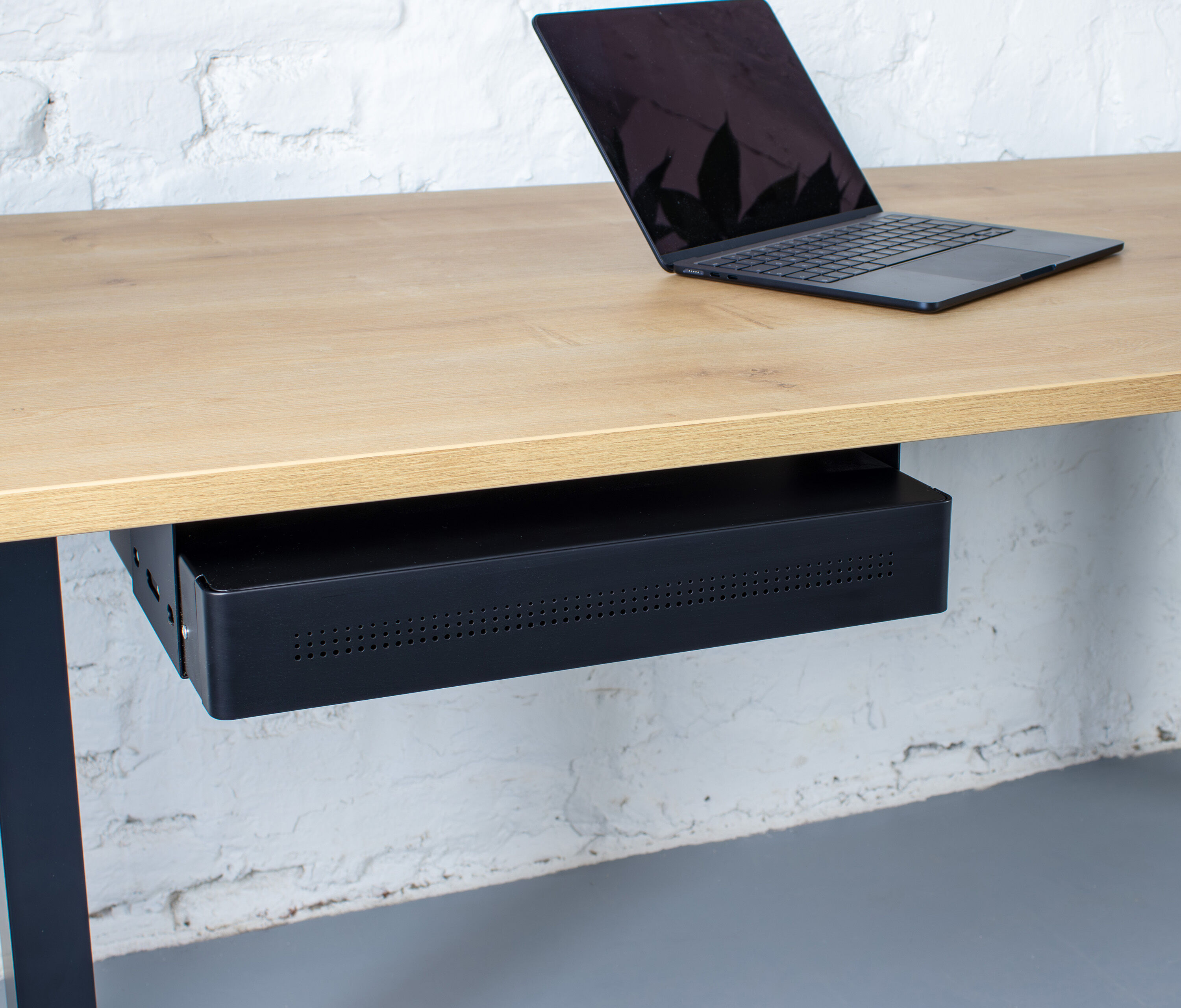 Untertisch Schublade mit USB Lader Weiß