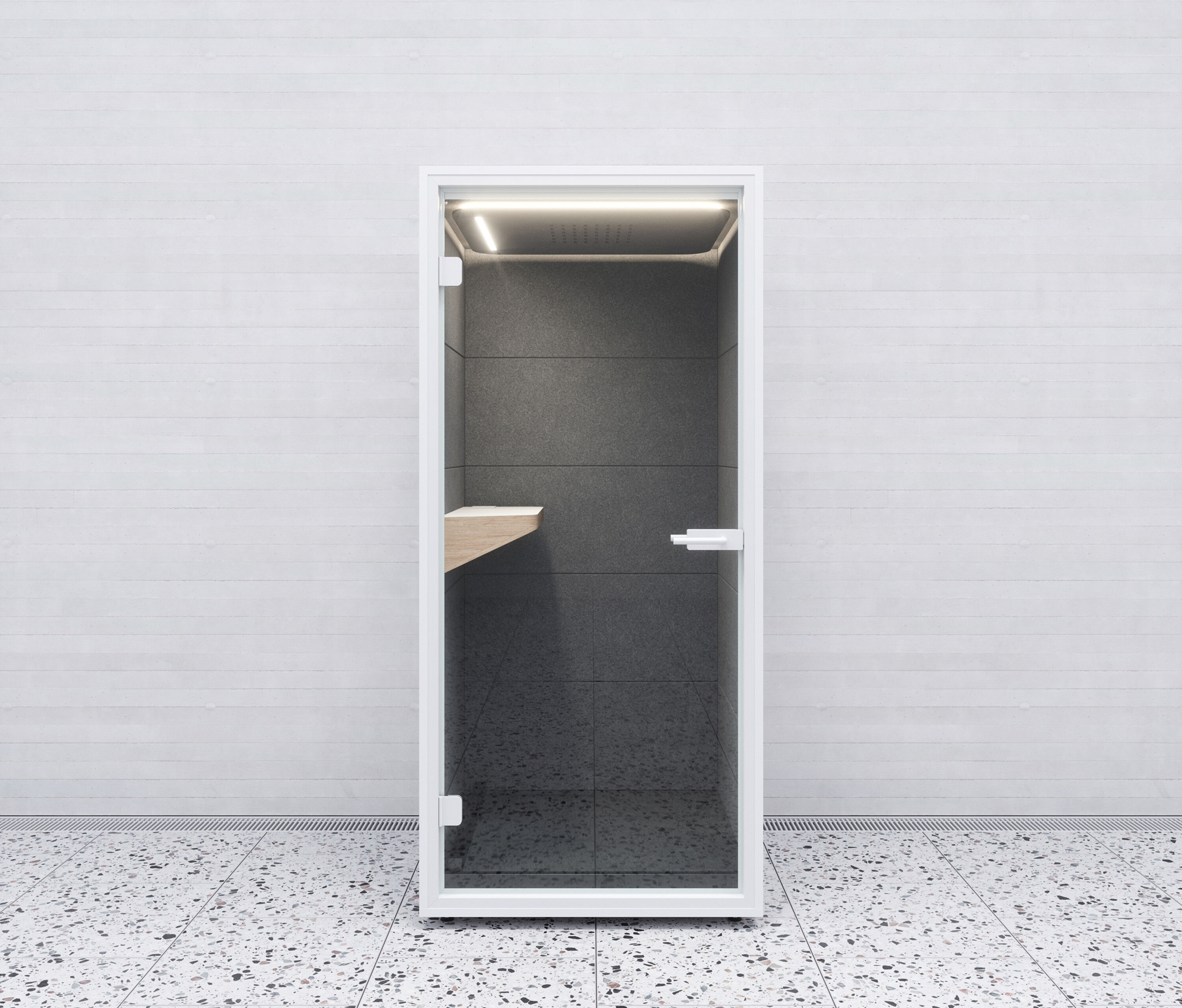 Telefonbox Single Weiß Schwarz Grau Standard