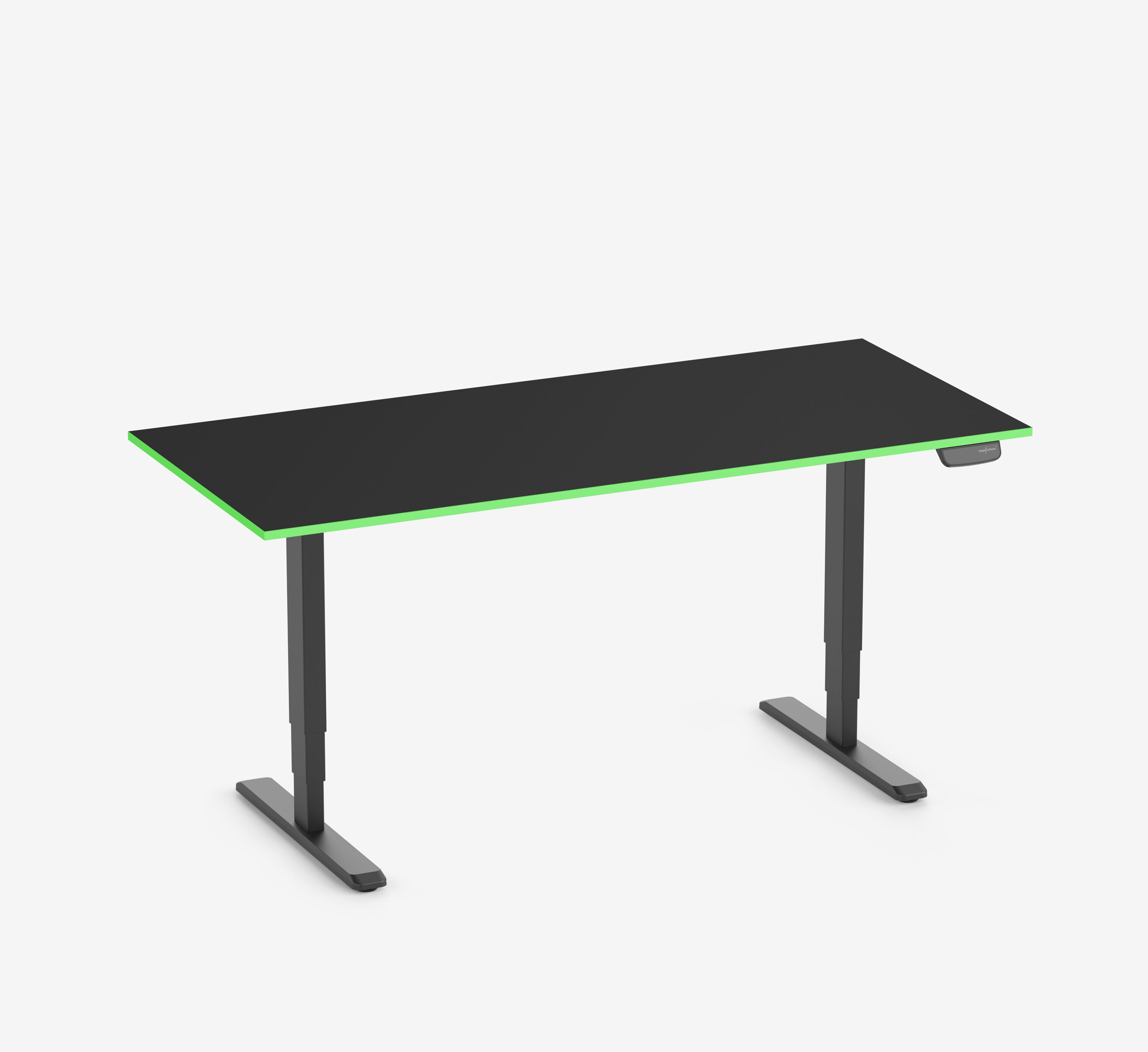 Primus Gamingschreibtisch Rechteck, Schwarz Klassik Acid Green 180x80