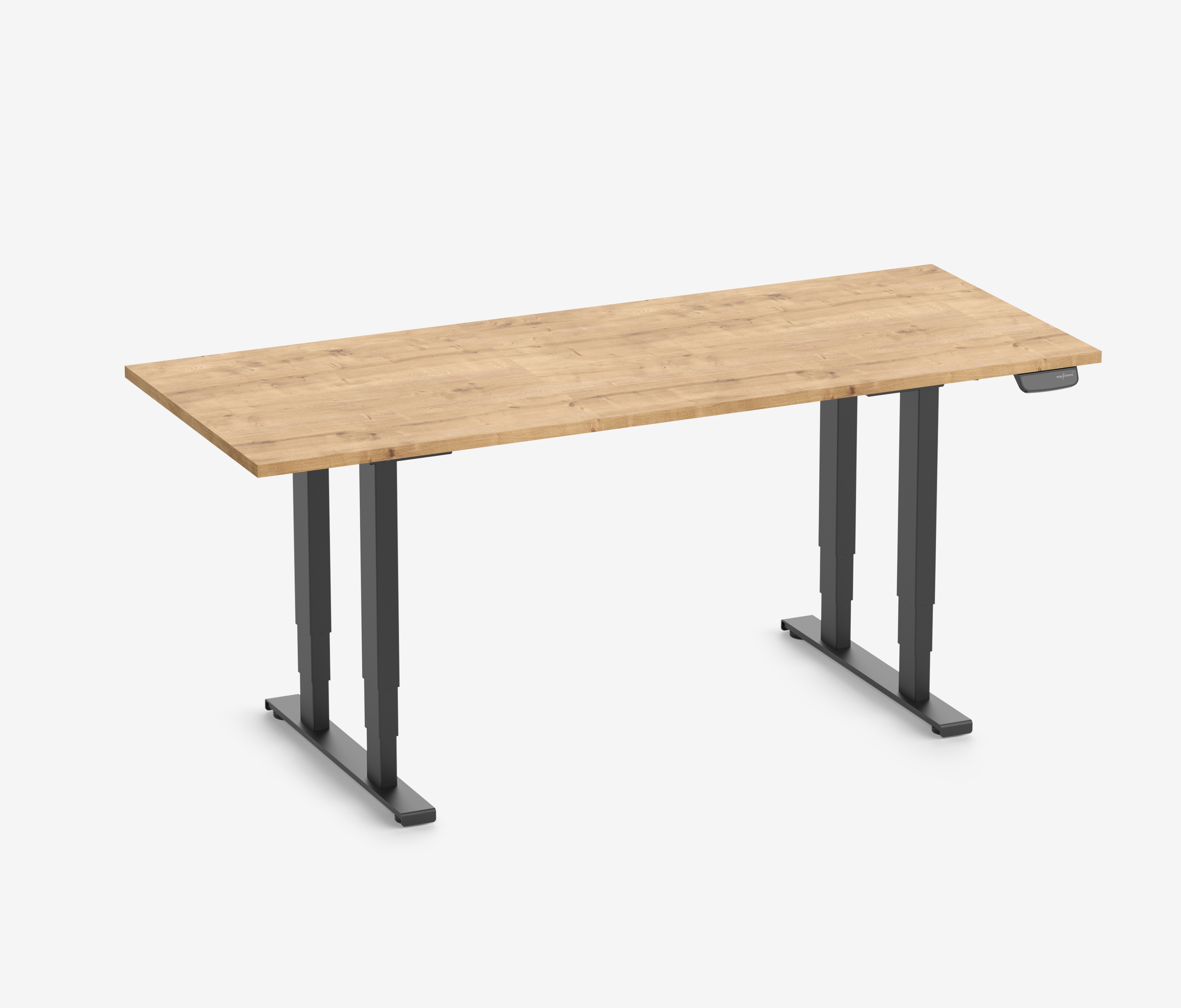 Schwerlasttisch mit Melaminplatte, 200x100 Eiche Schwarz