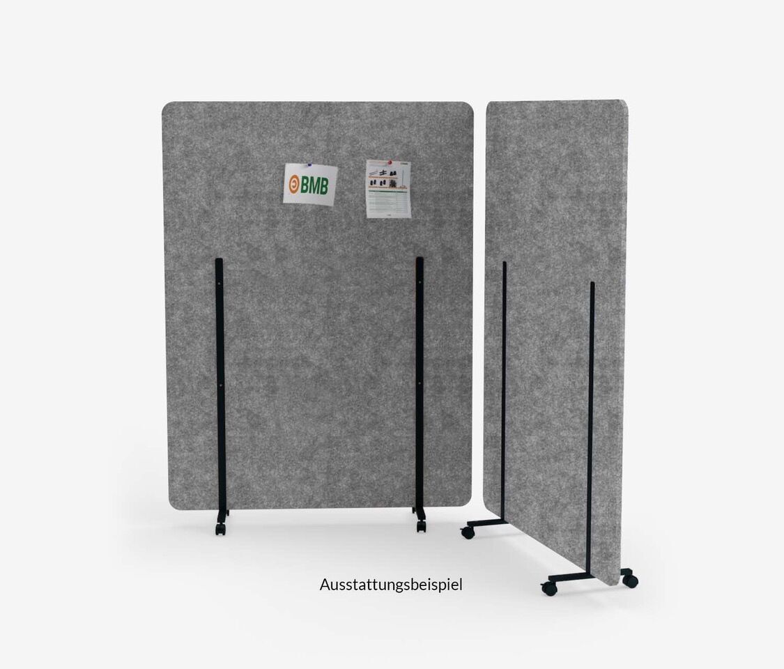 Akustik Stellwand Schwarz