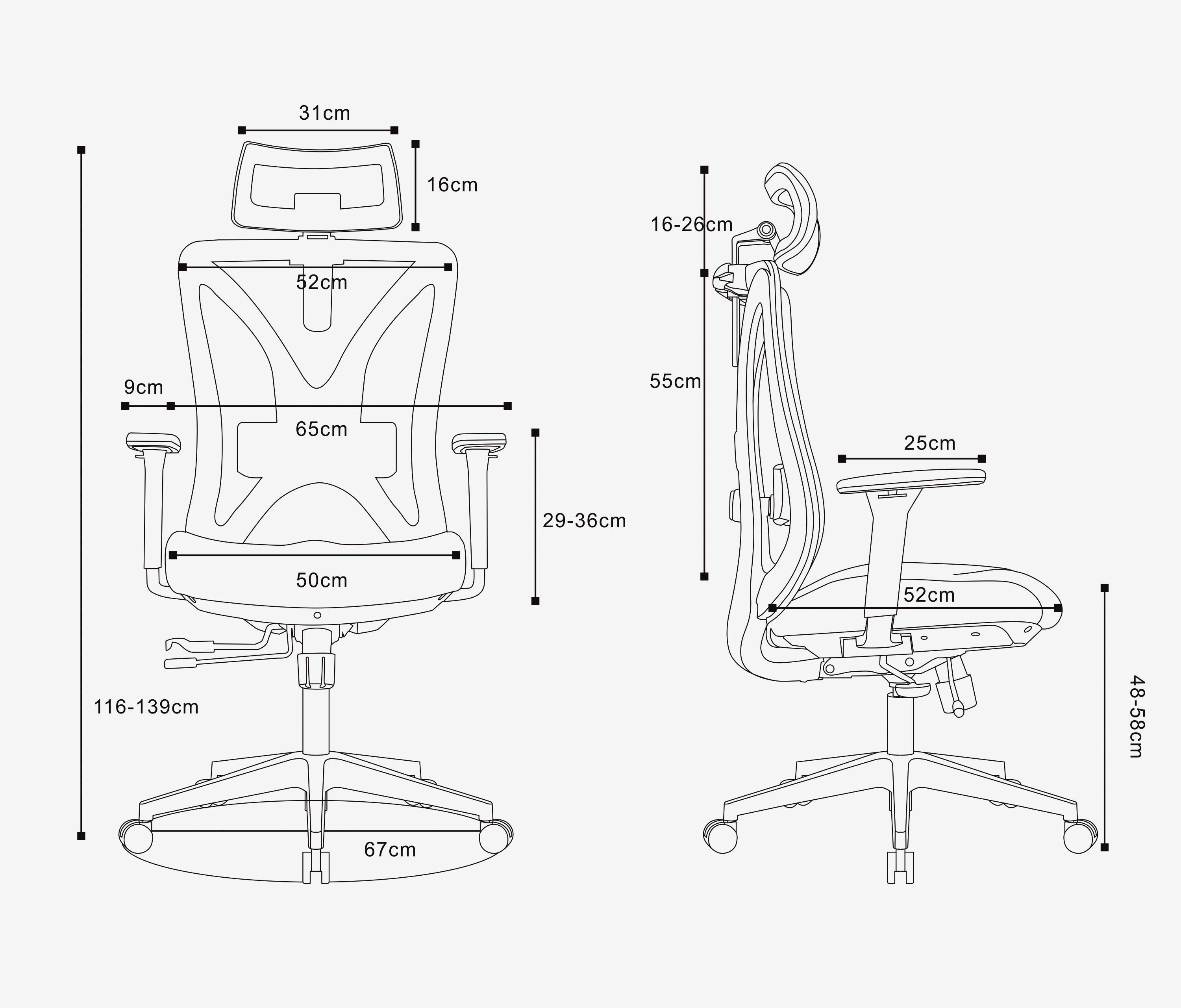 Bürodrehstuhl VITA Mesh Normal